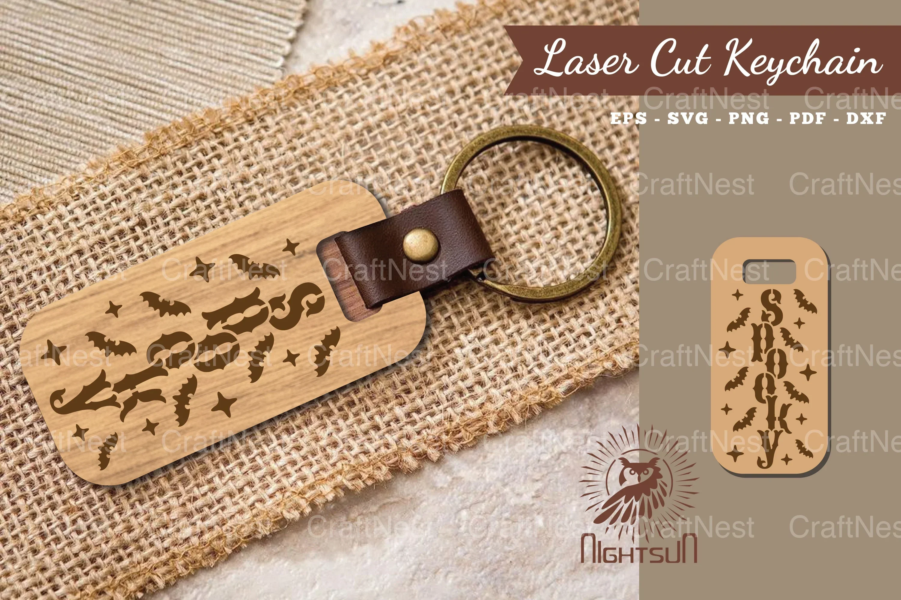 Spooky Laser Cut Keychain Bundle