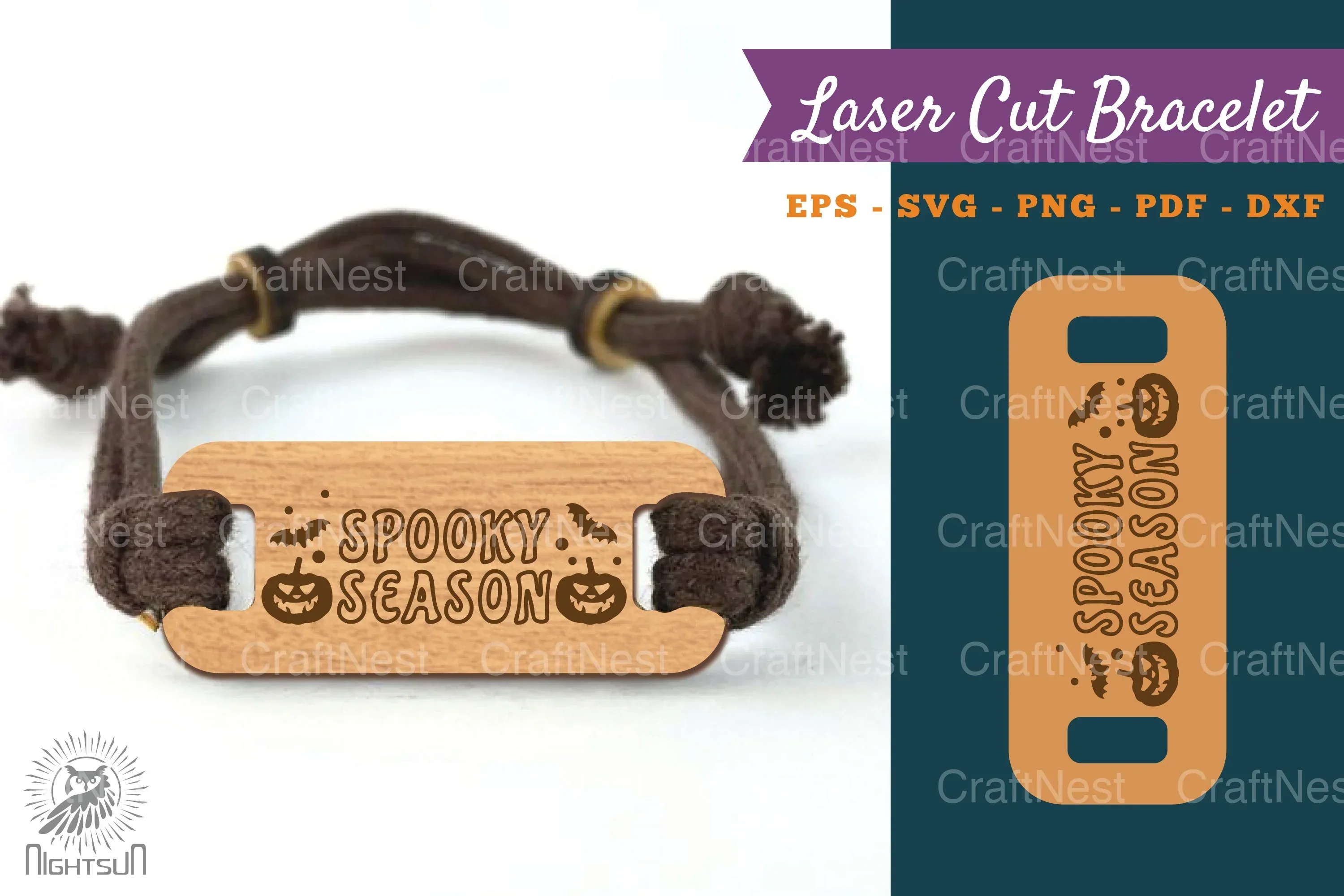 Spooky Season Laser Cut Bracelet SVG Bundle