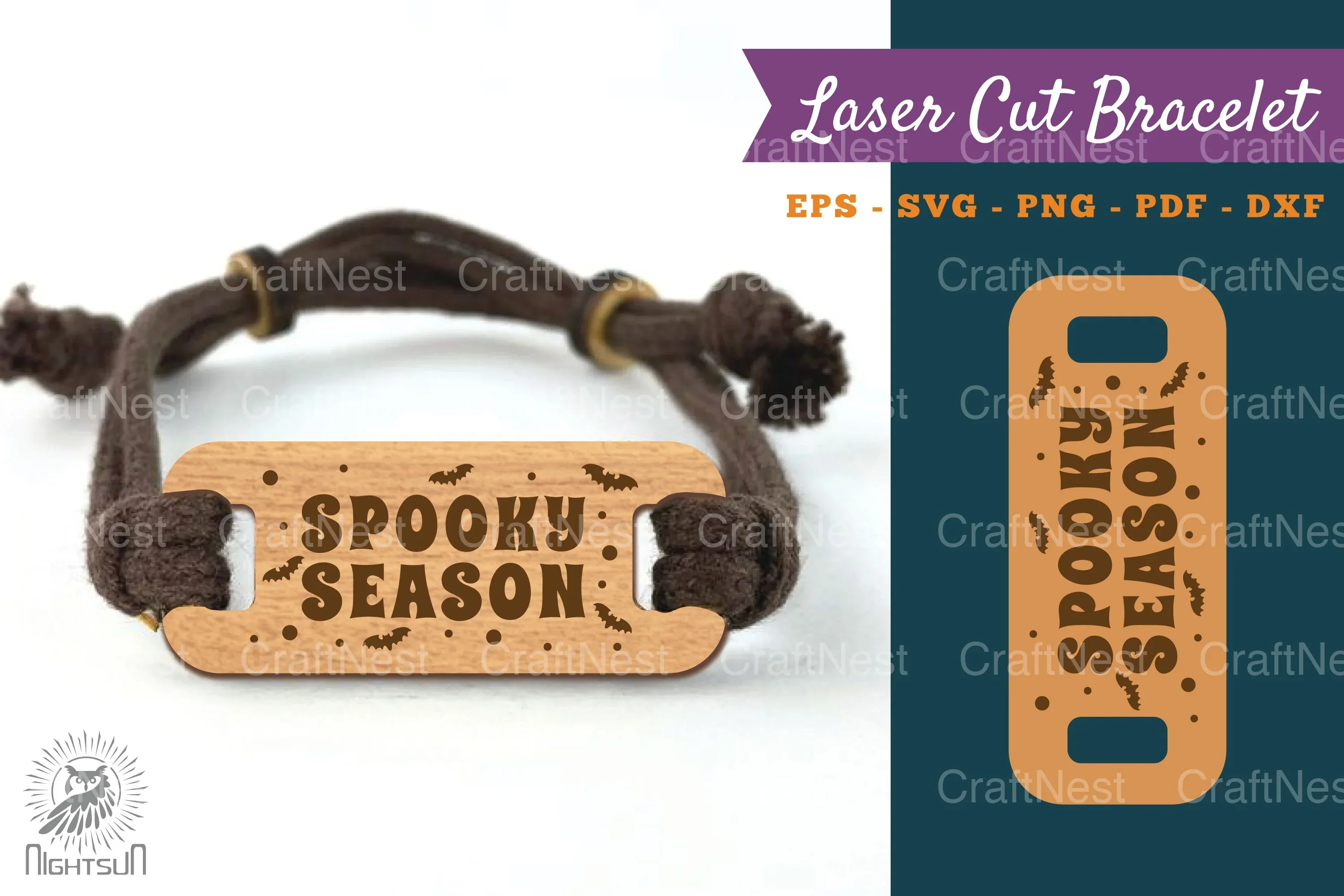 Spooky Season Laser Cut Bracelet SVG Bundle