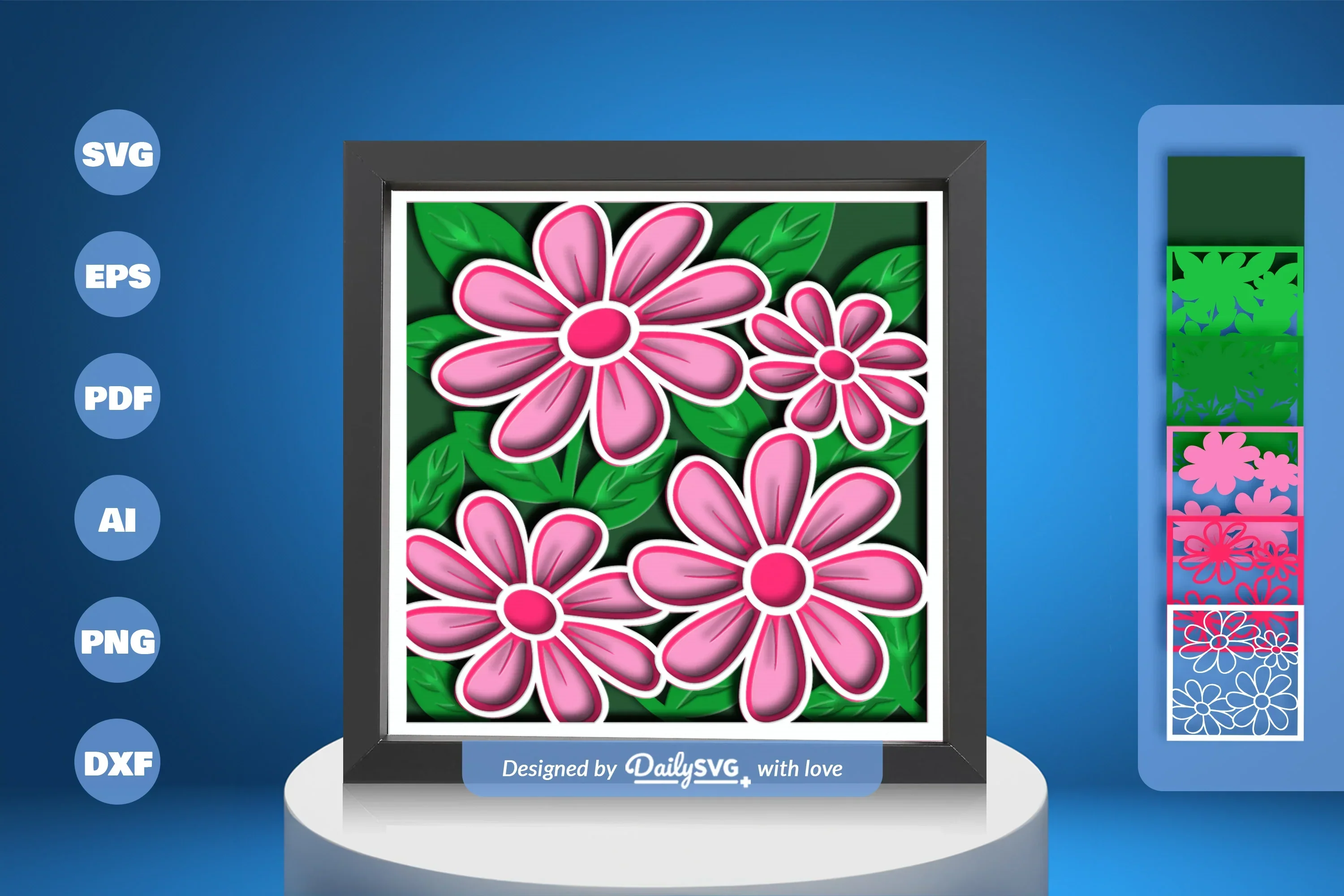 Spring Floral Papercut SVG Bundle