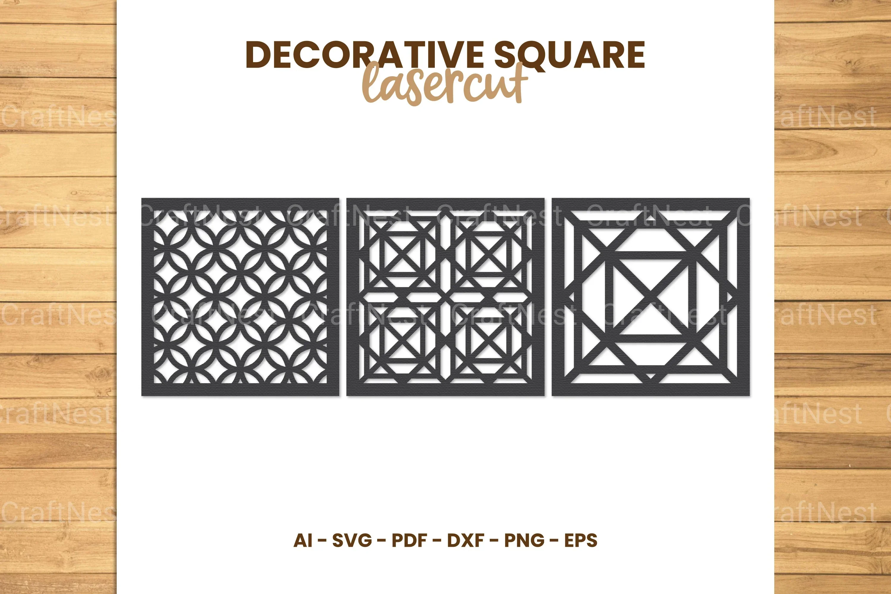 Square Lasercut SVG Bundle