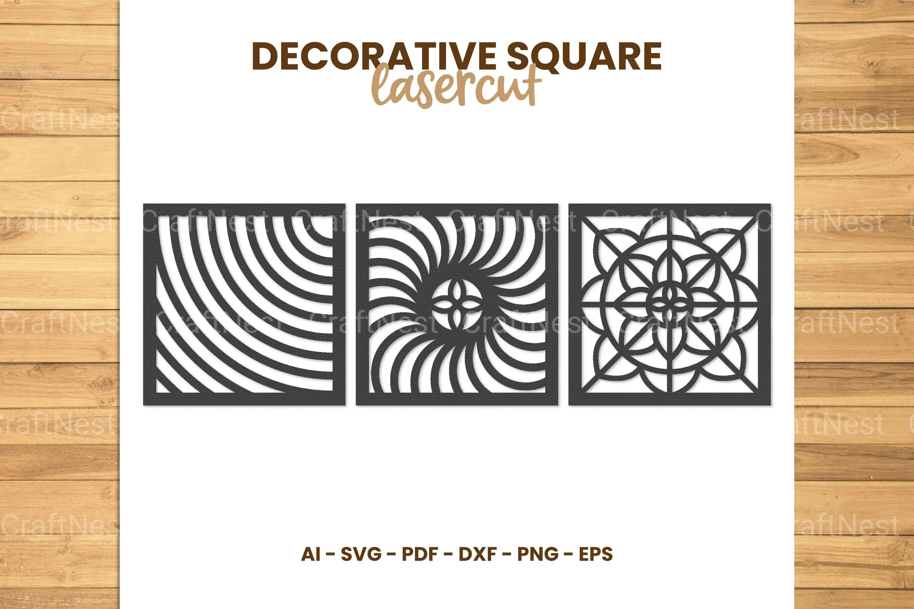 Square Lasercut SVG Bundle