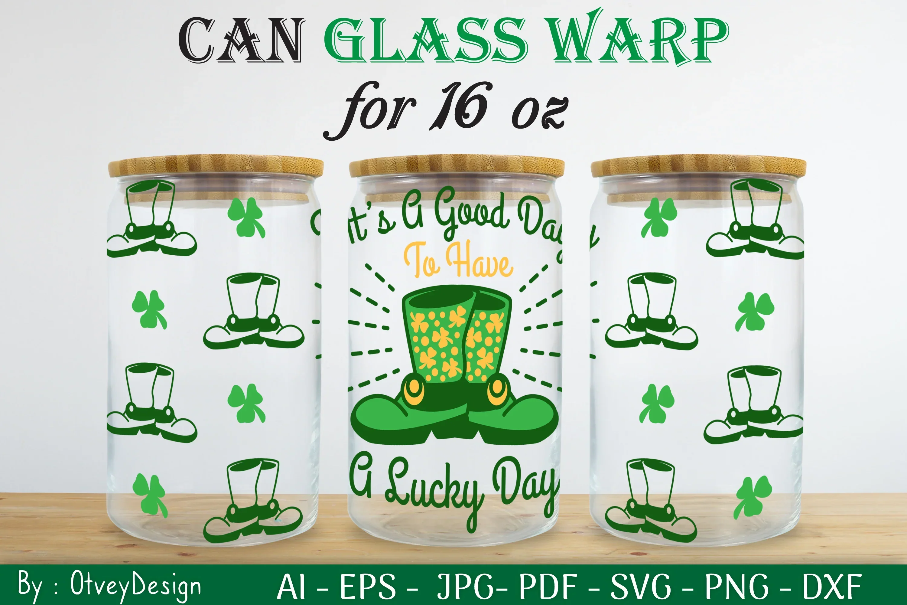 St Patrick's Day 16oz Can Glass Wrap SVG Bundle - Image 2