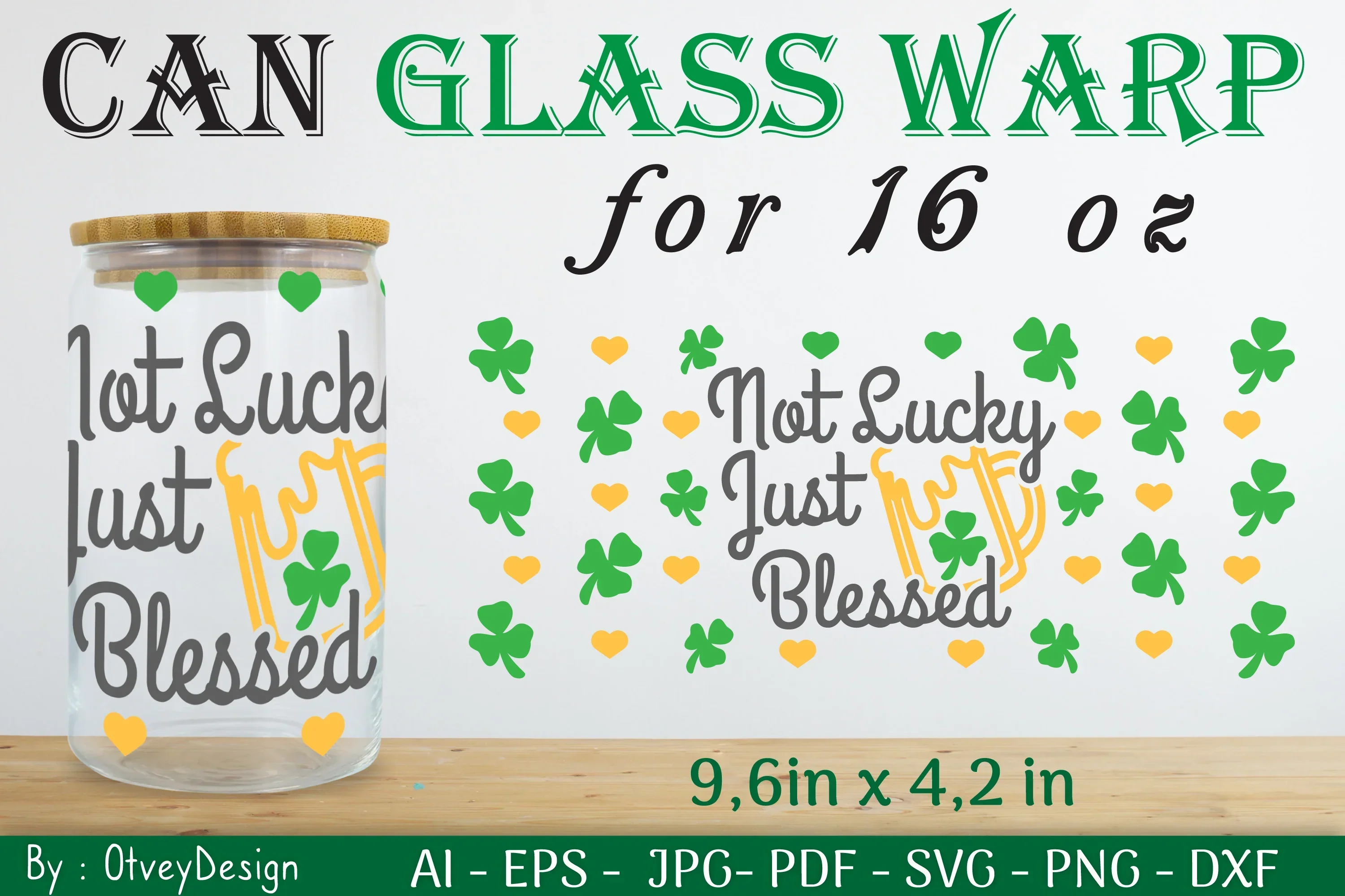St Patrick's Day 16oz Can Glass Wrap SVG Bundle