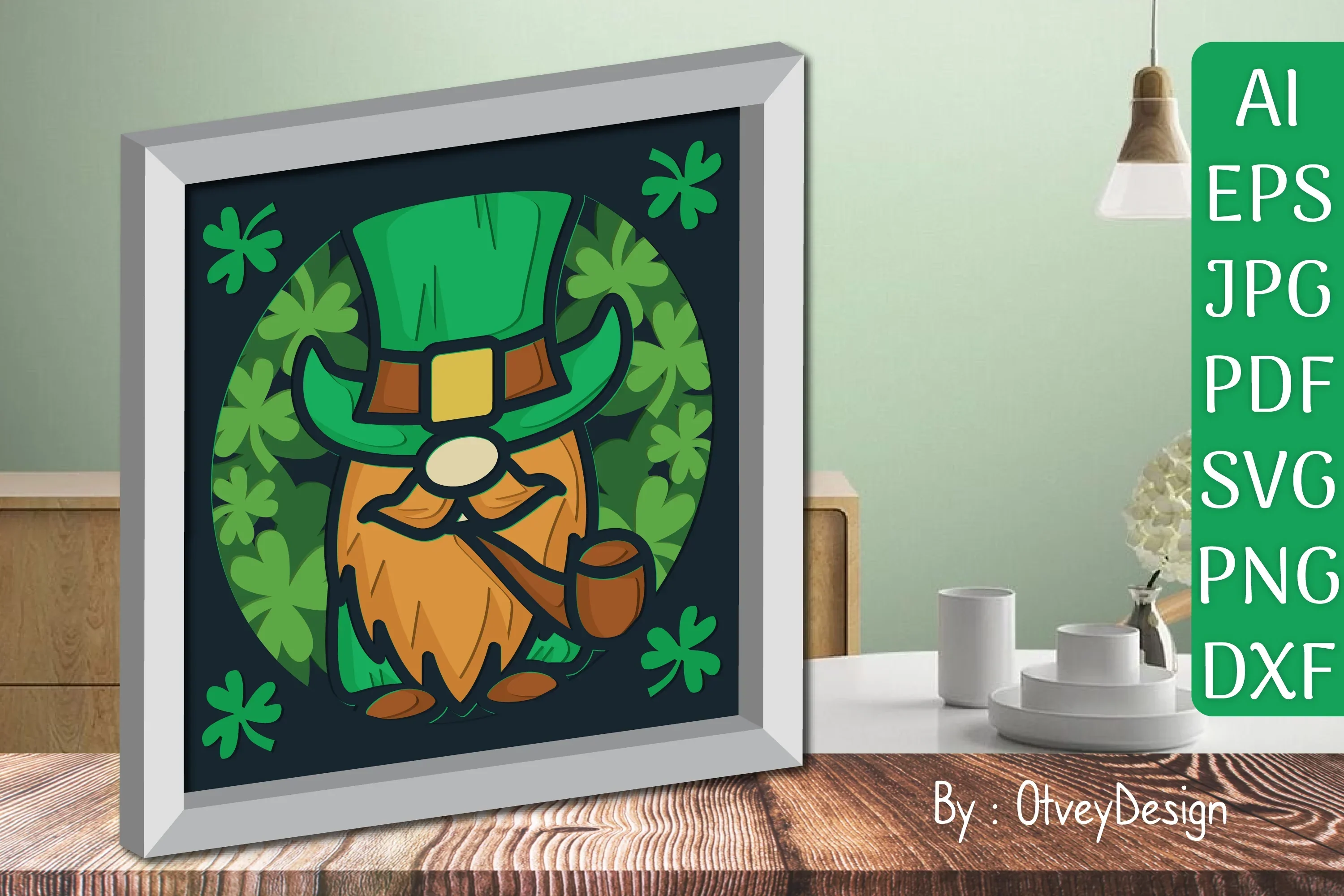 St. Patrick's Day 3D Shadow Box Layered Papercut SVG Bundle - Image 2