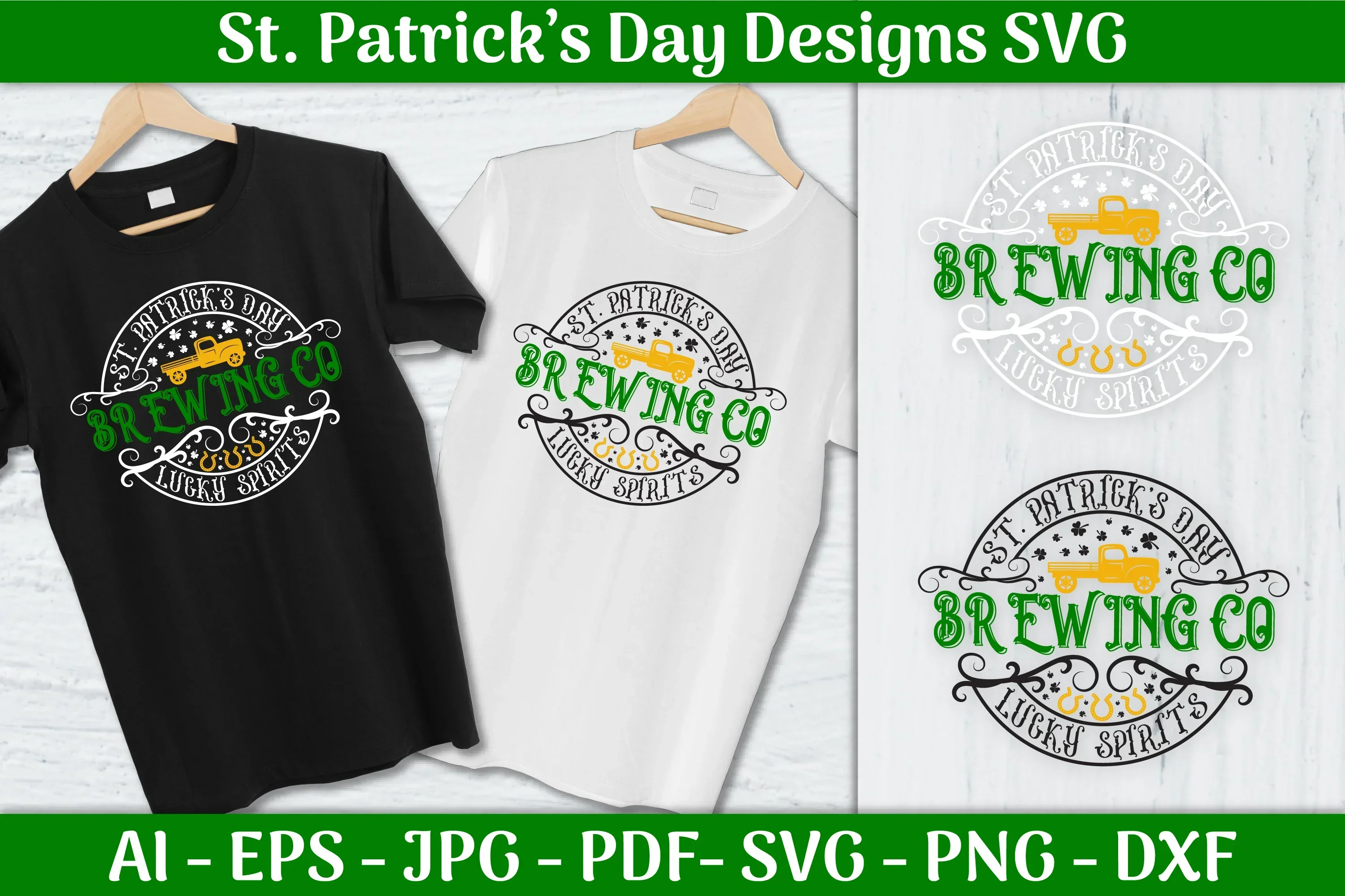 St Patrick's Day Brewing Co Lucky Spirits SVG Bundle