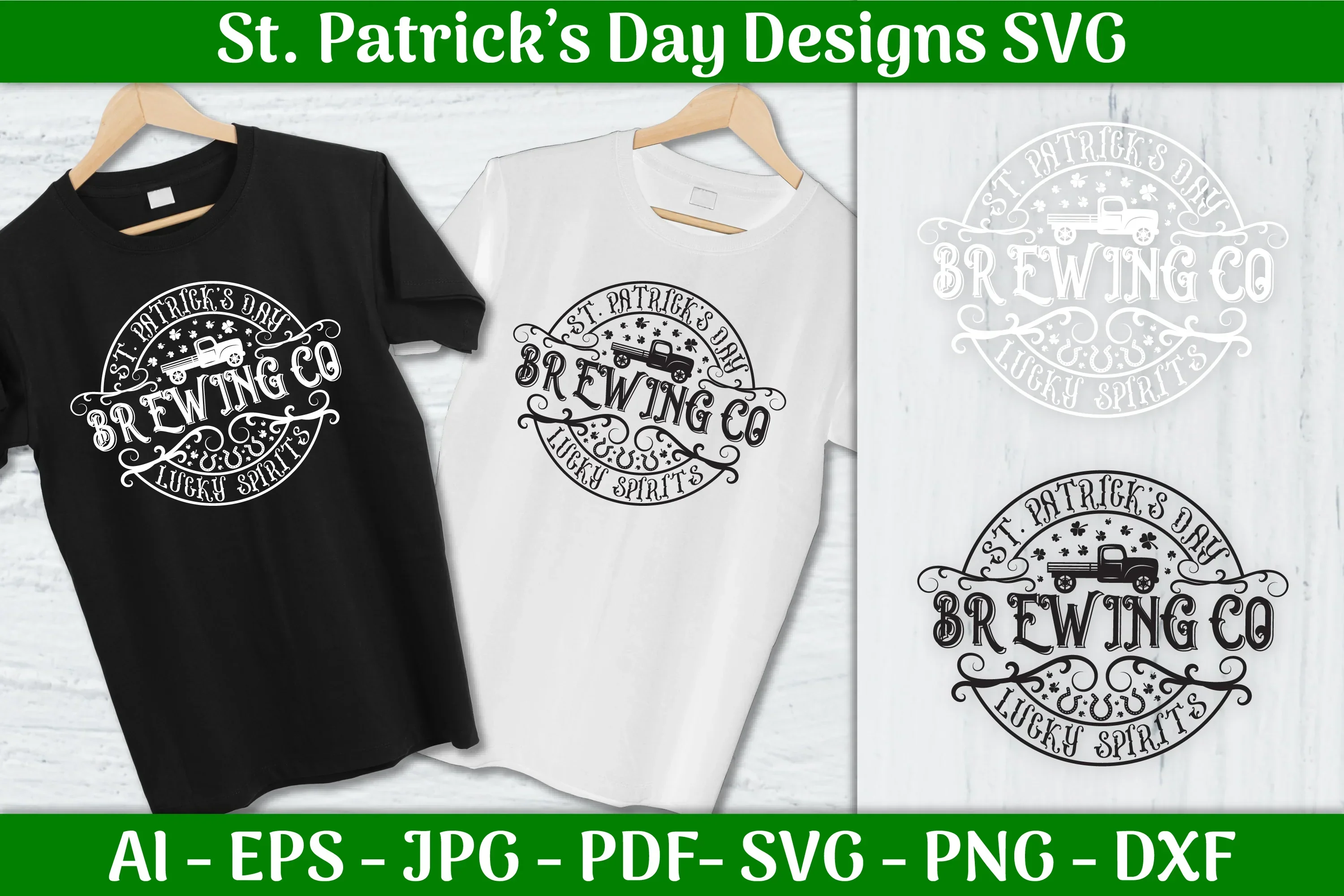 St Patrick's Day Brewing Co Lucky Spirits SVG Bundle