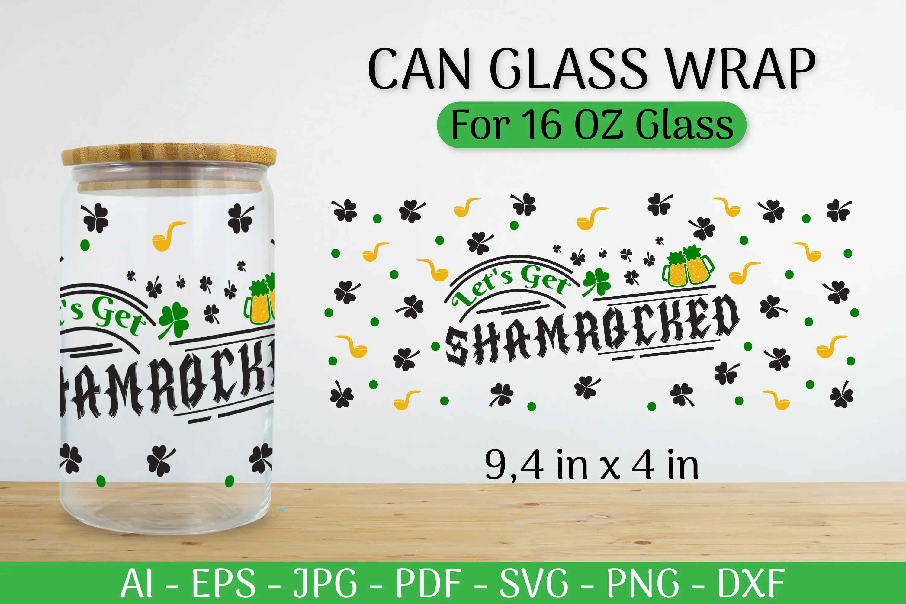St. Patrick's Day Can Glass Wrap SVG Bundle - Image 2