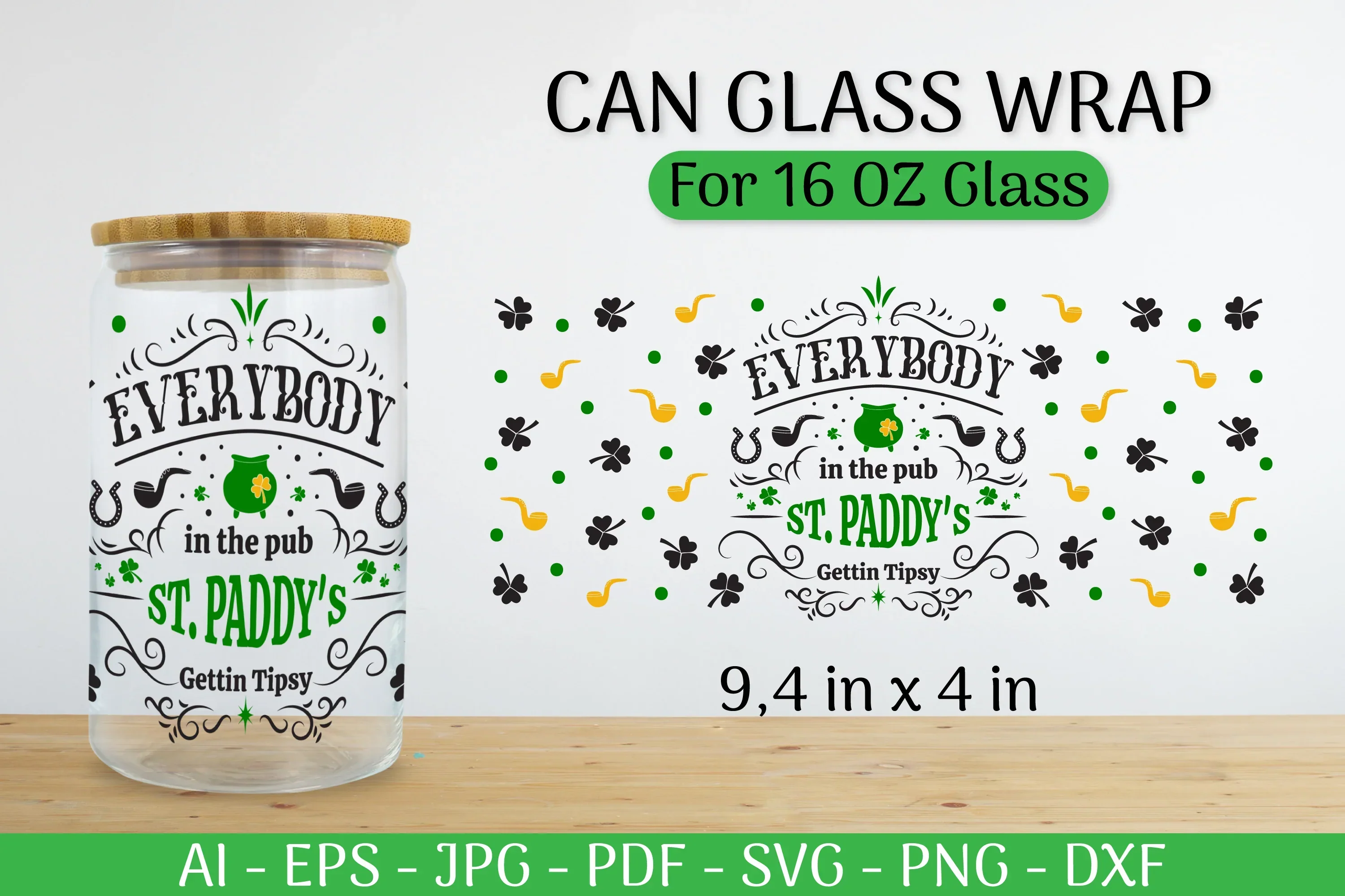 St. Patrick's Day Can Glass Wrap SVG Bundle - Image 2