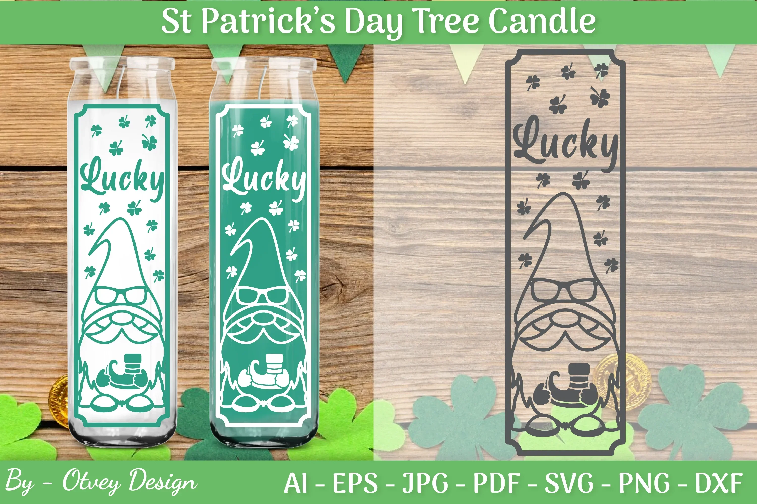 St Patrick's Day Candle Design SVG Bundle