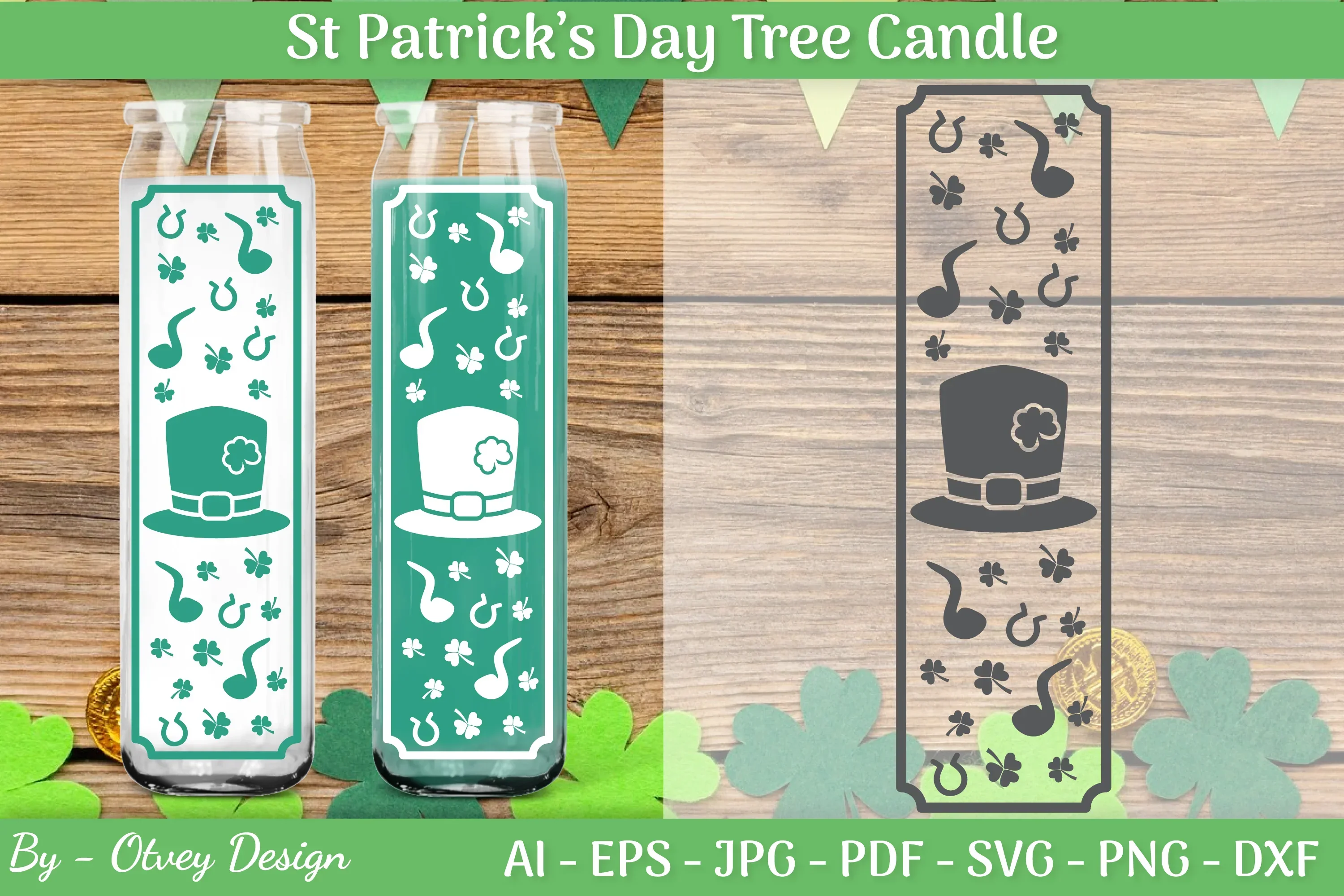 St Patrick's Day Candle SVG Bundle
