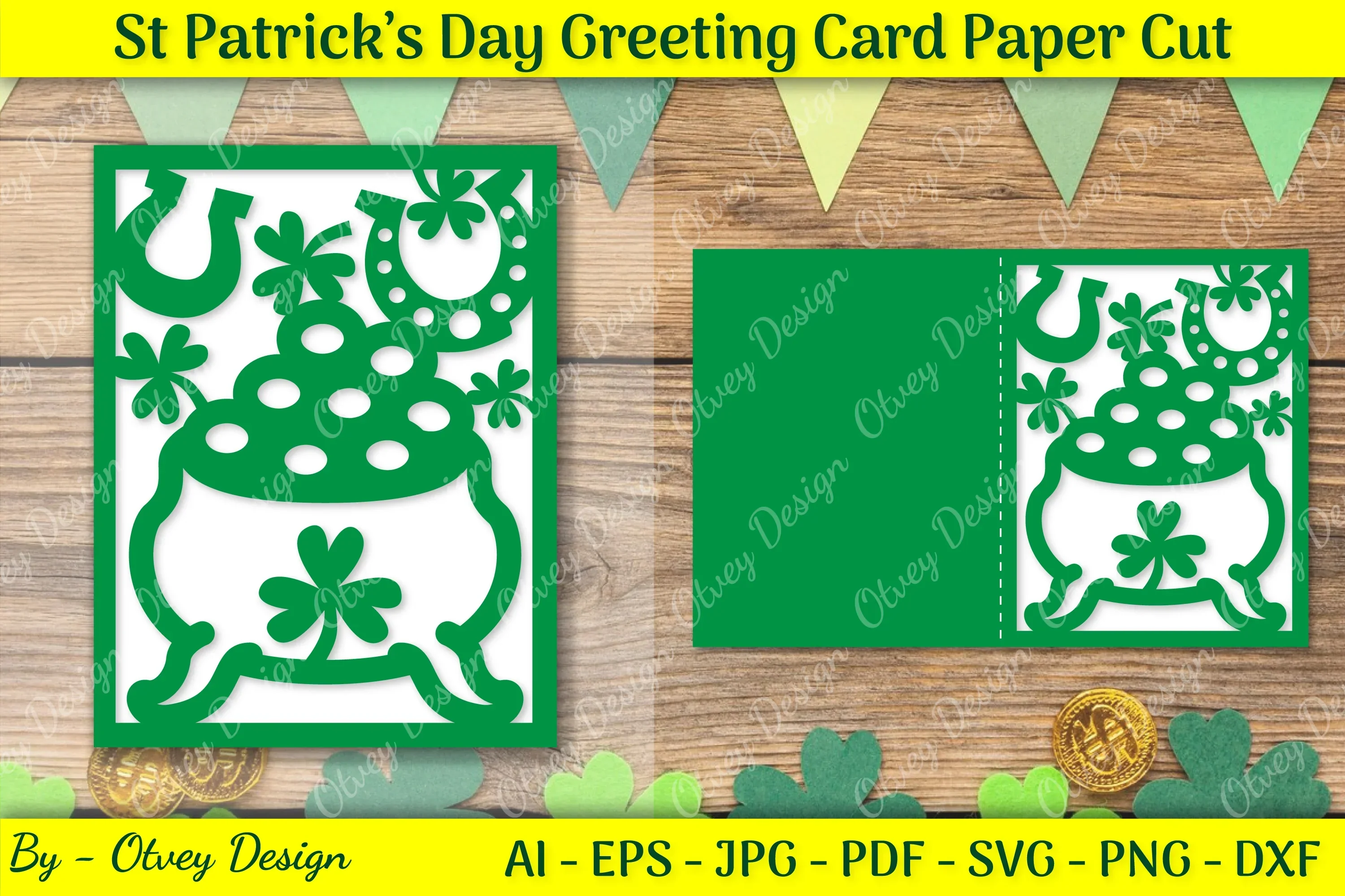 St. Patrick's Day Card SVG Bundle