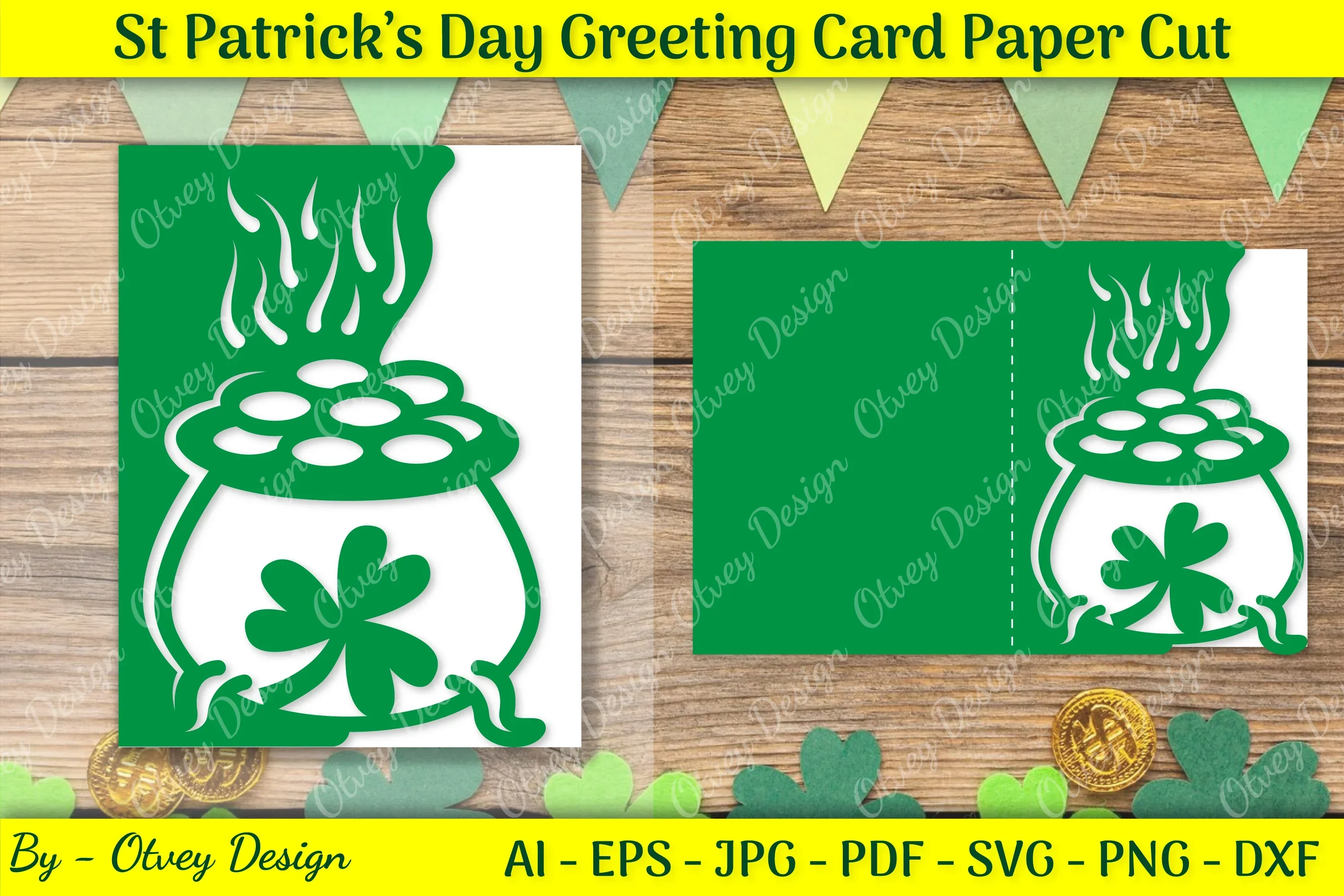 St. Patrick's Day Card SVG Bundle