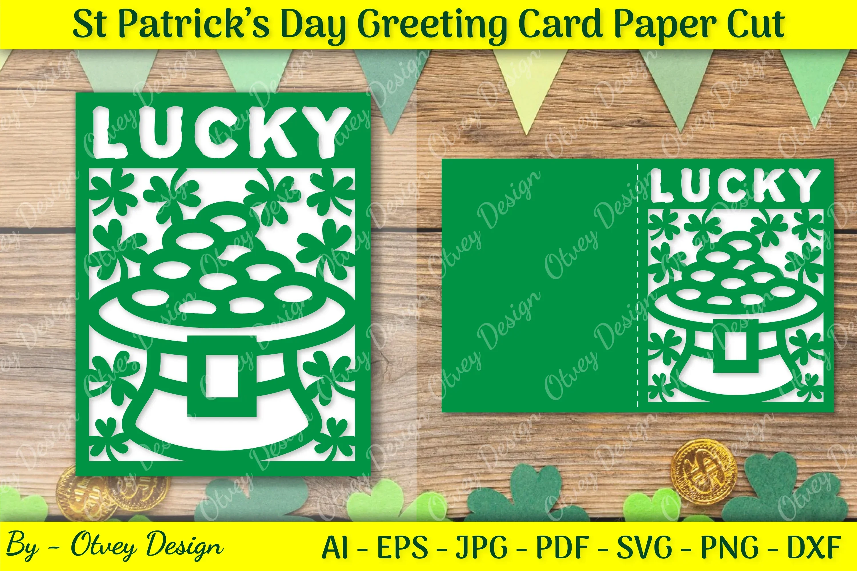 St. Patrick's Day Card SVG Bundle