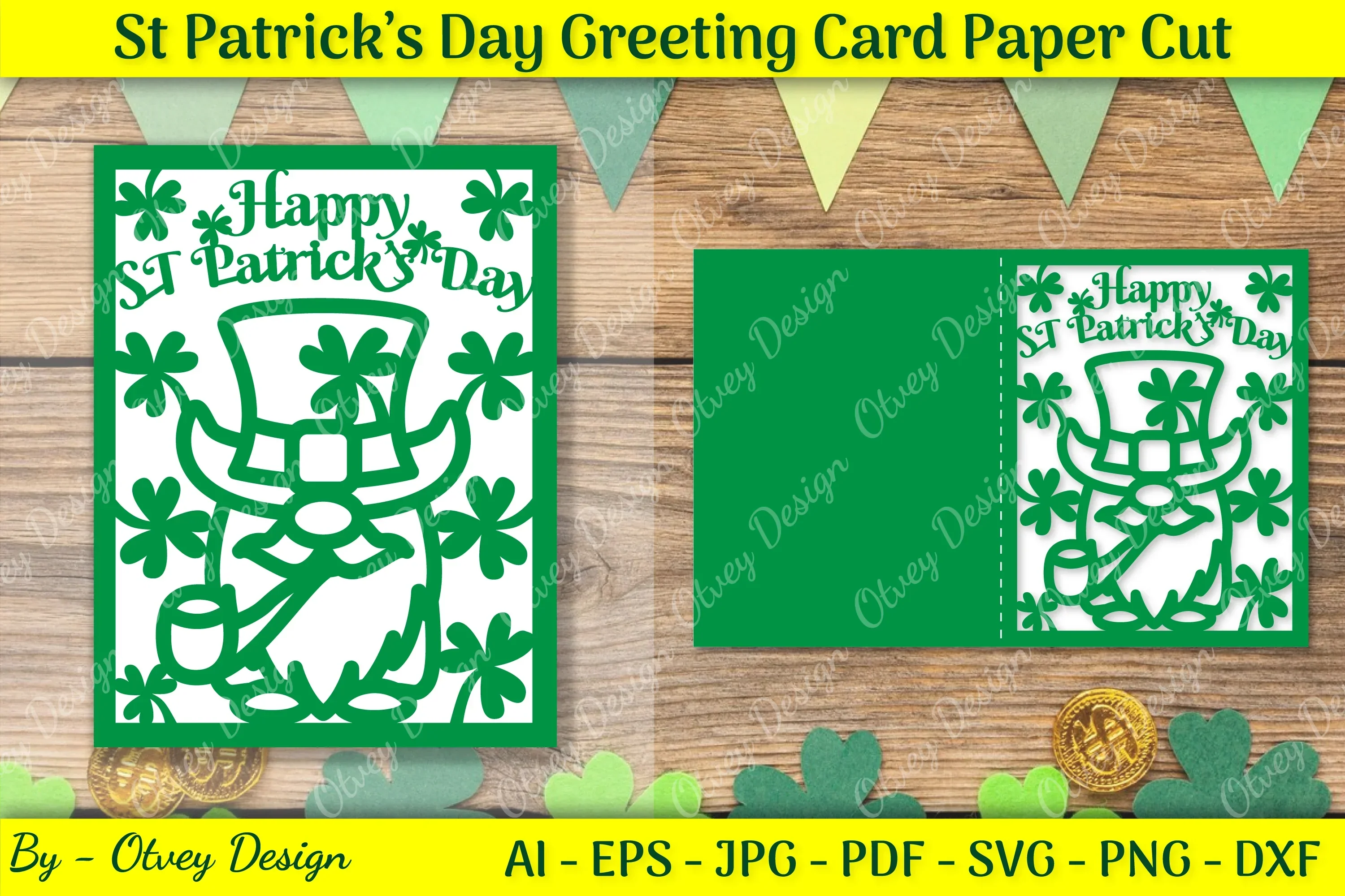 St. Patrick's Day Card SVG Bundle