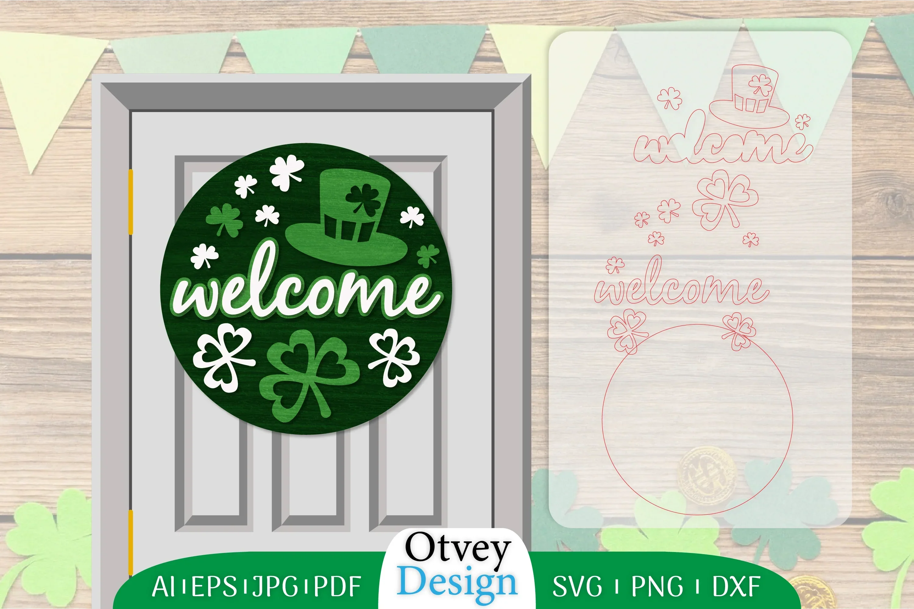 St. Patrick's Day Door Hanger SVG Bundle