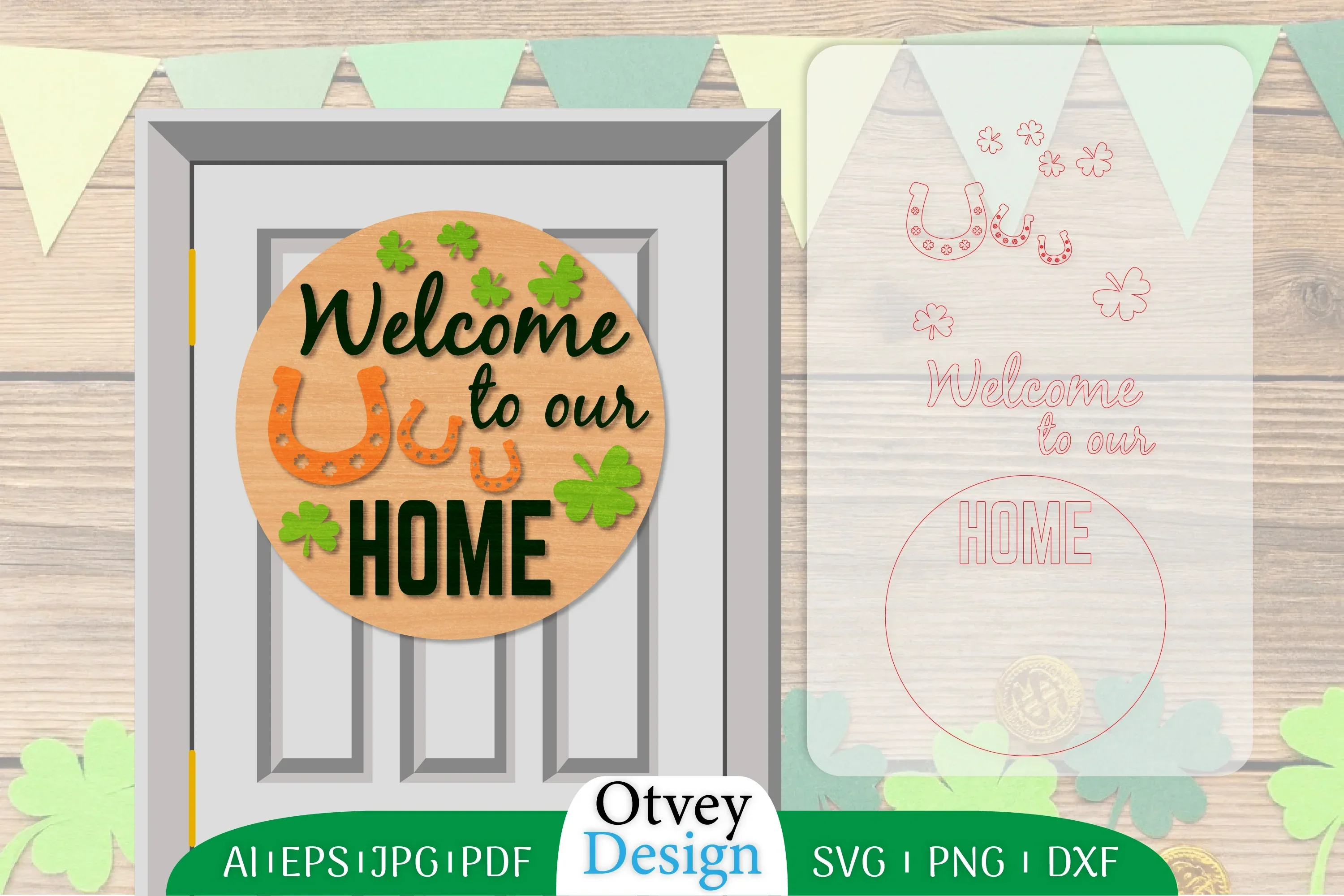 St. Patrick's Day Door Hanger SVG Bundle