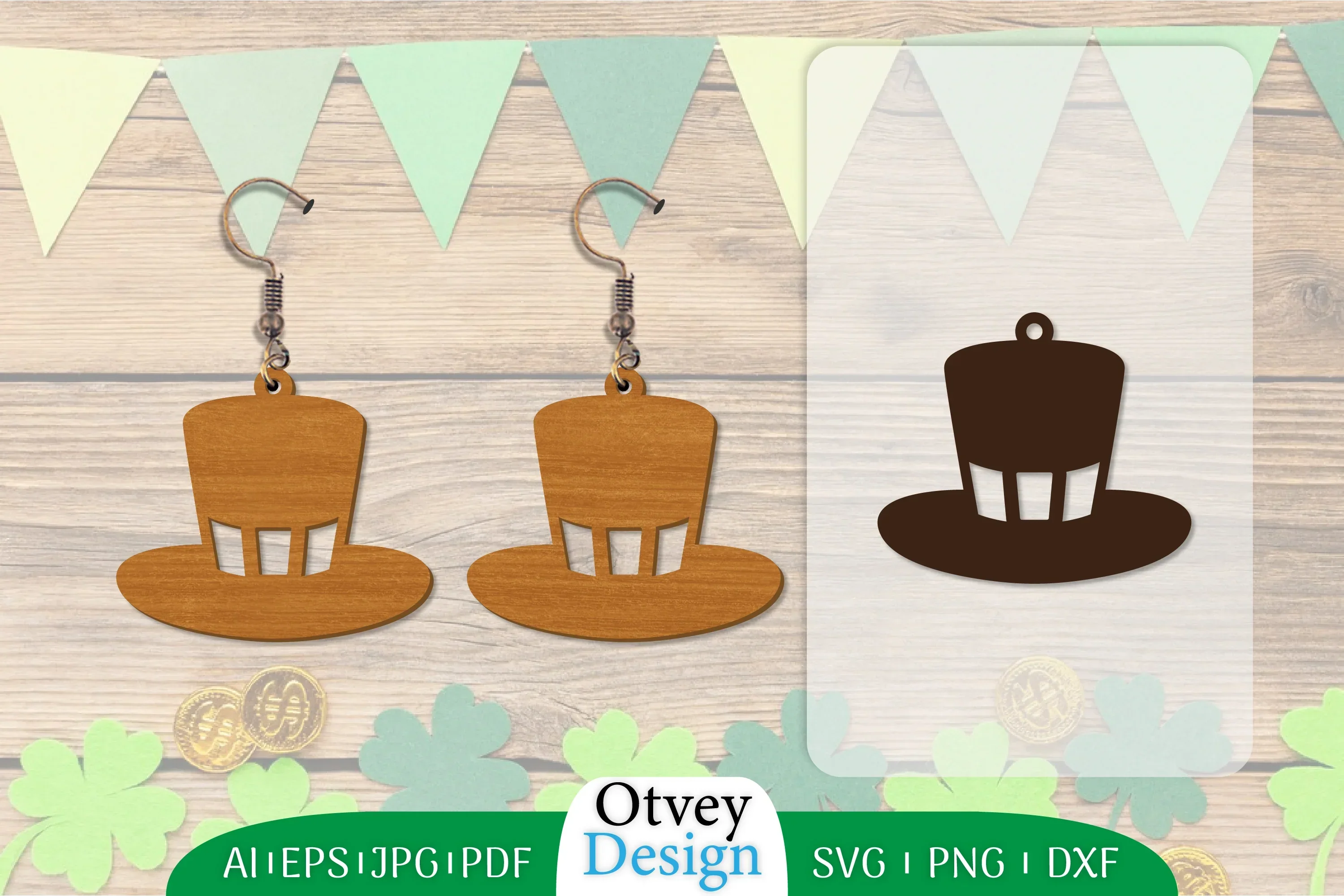St Patrick's Day Earring Lasercut SVG Bundle