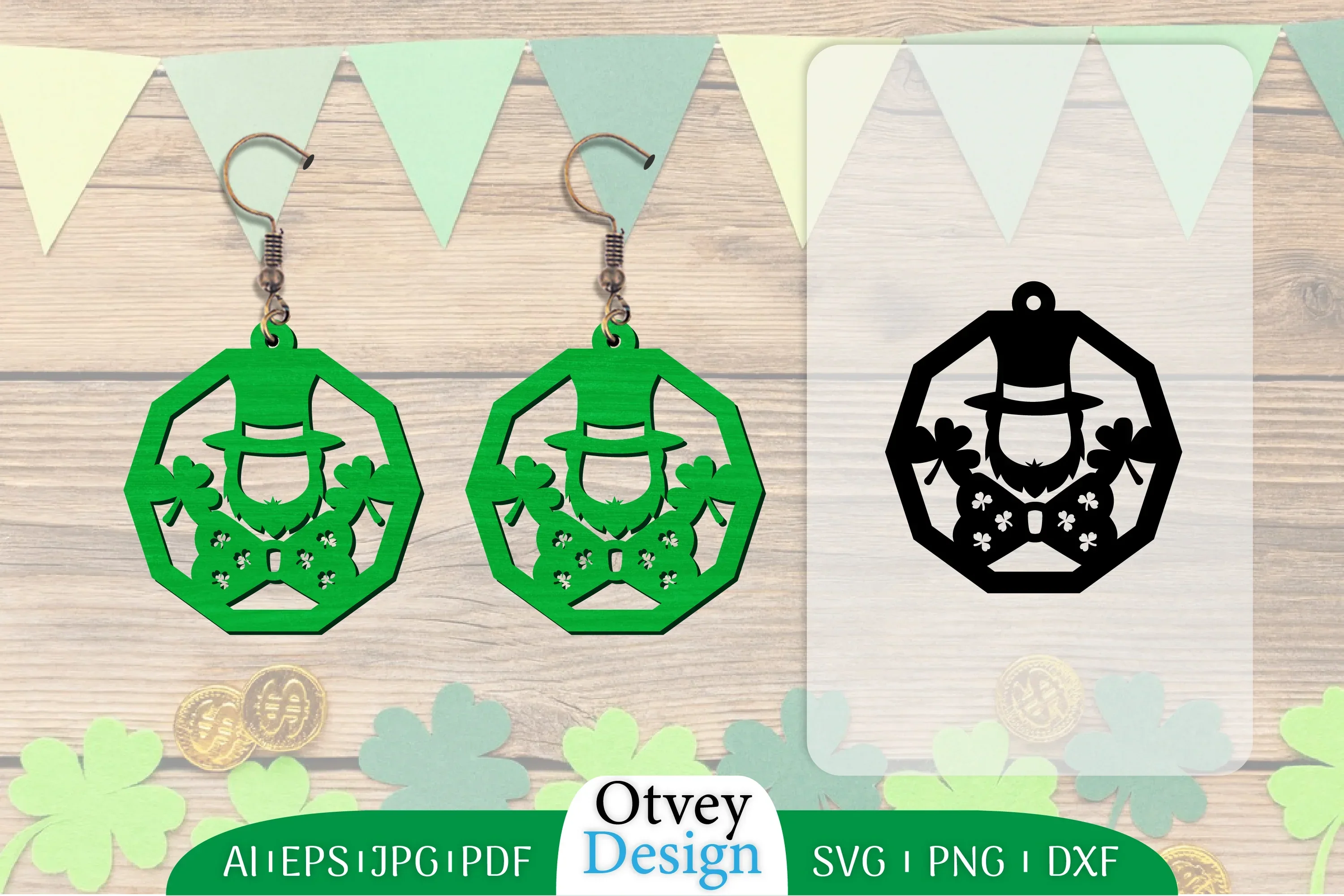 St Patrick's Day Earring Lasercut SVG Bundle