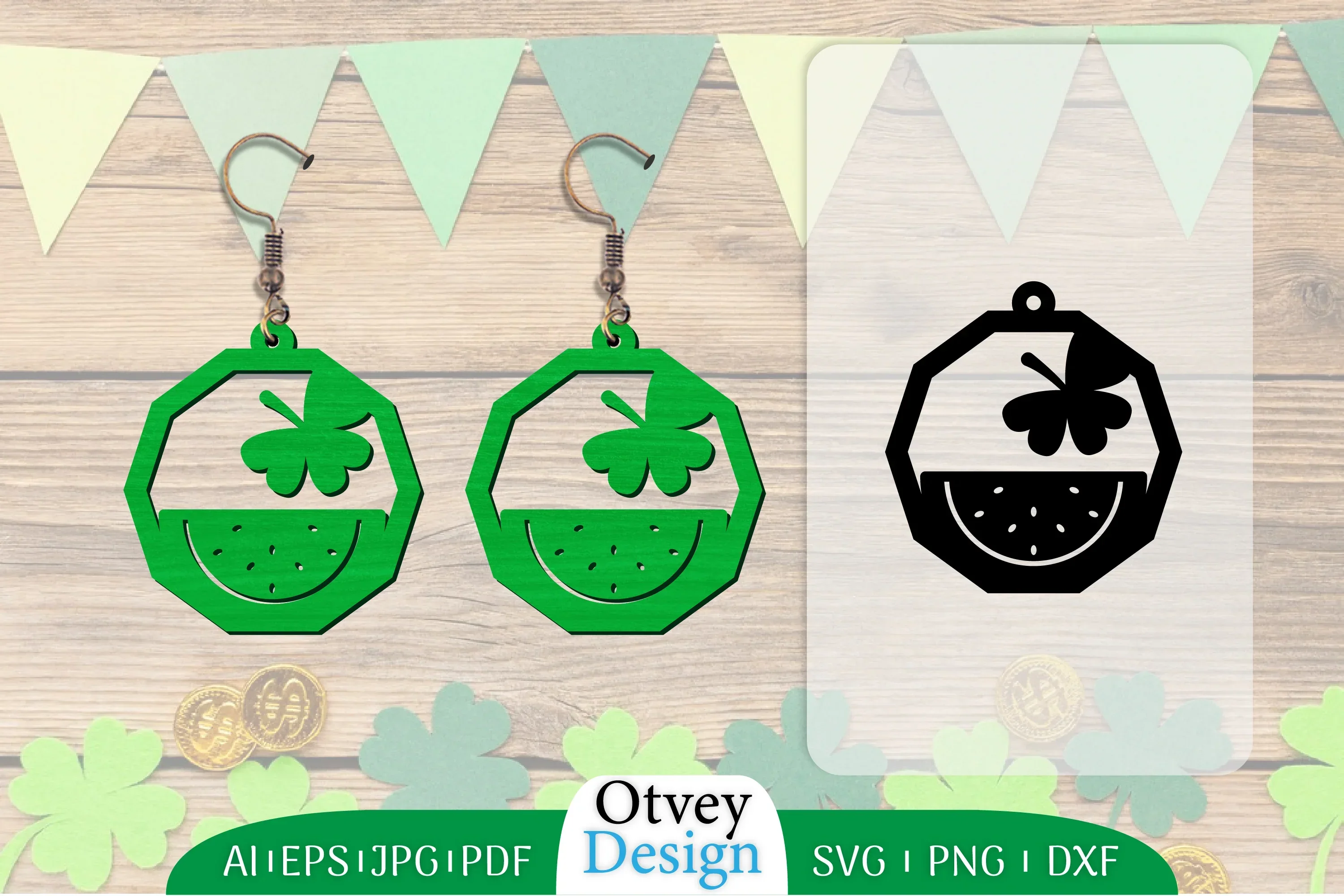 St Patrick's Day Earring Lasercut SVG Bundle