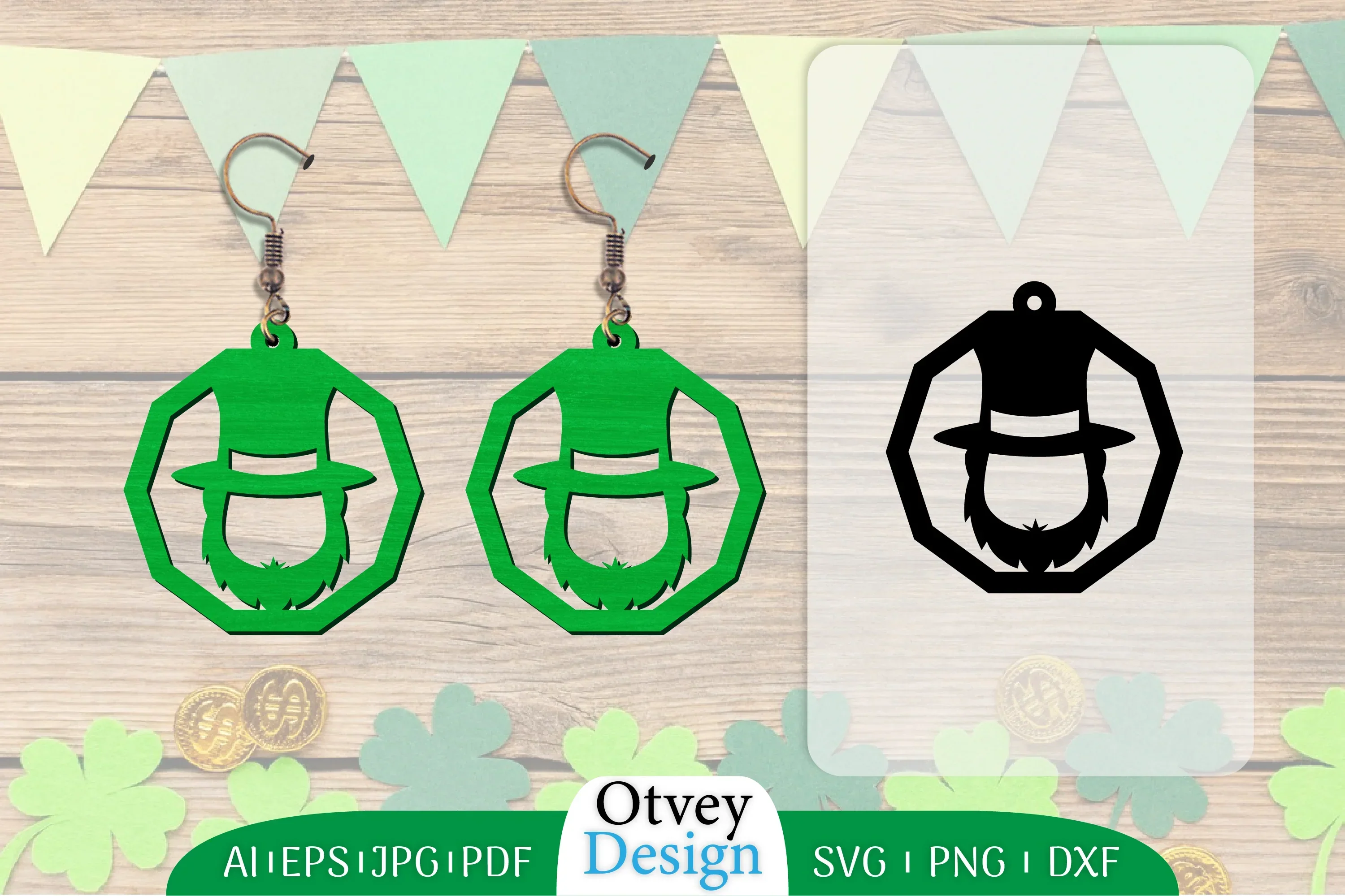 St Patrick's Day Earring Lasercut SVG Bundle
