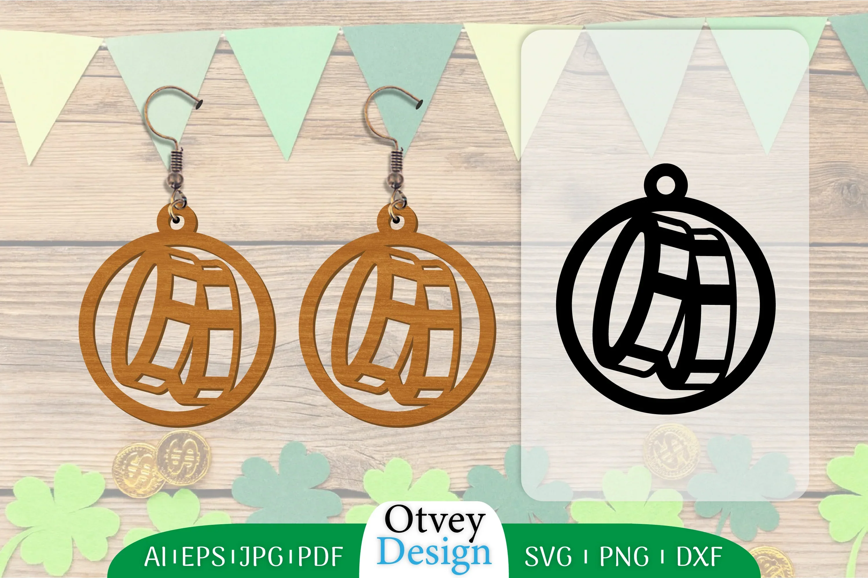 St Patrick's Day Earring Lasercut SVG Bundle