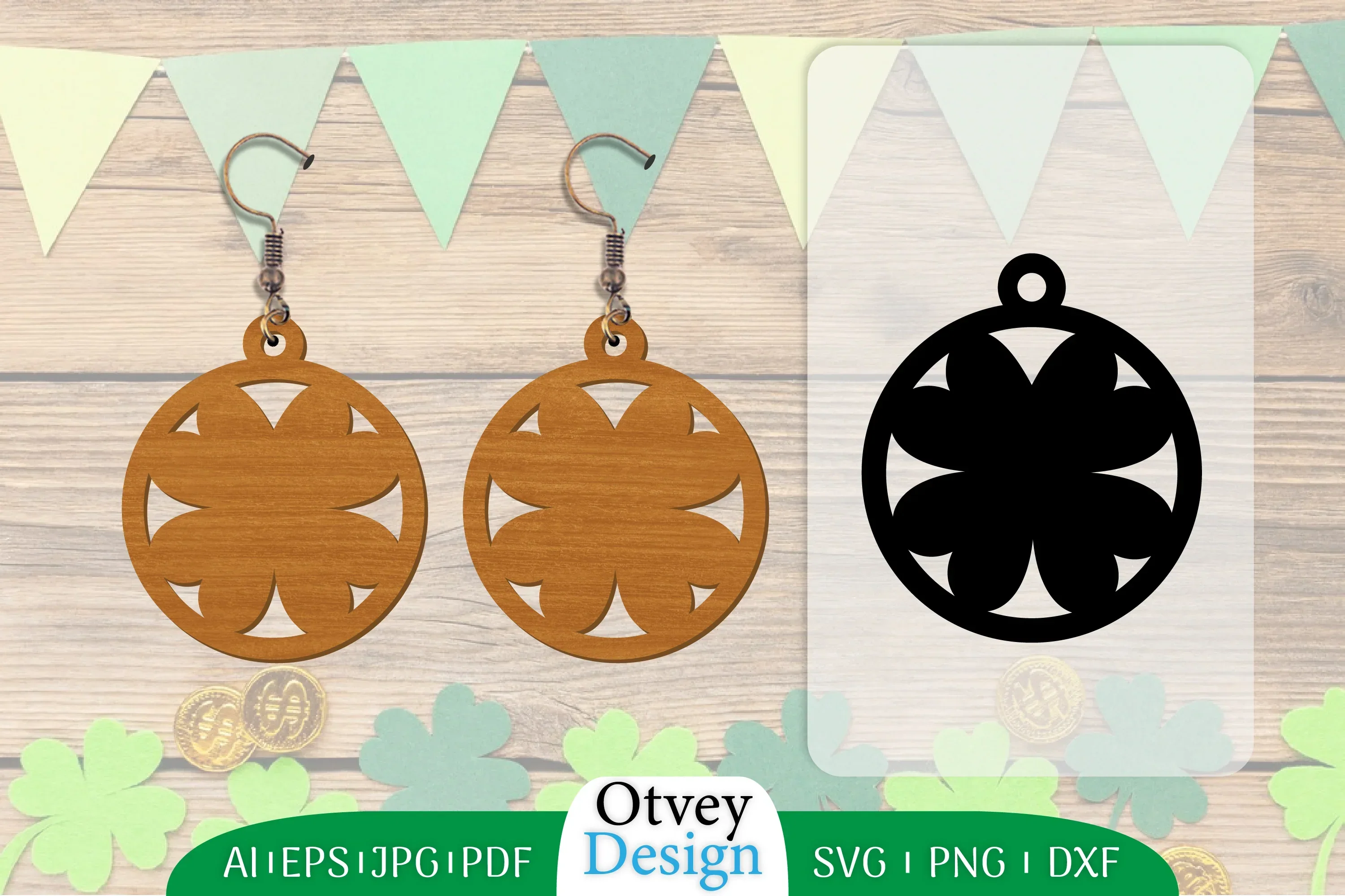 St Patrick's Day Earring Lasercut SVG Bundle