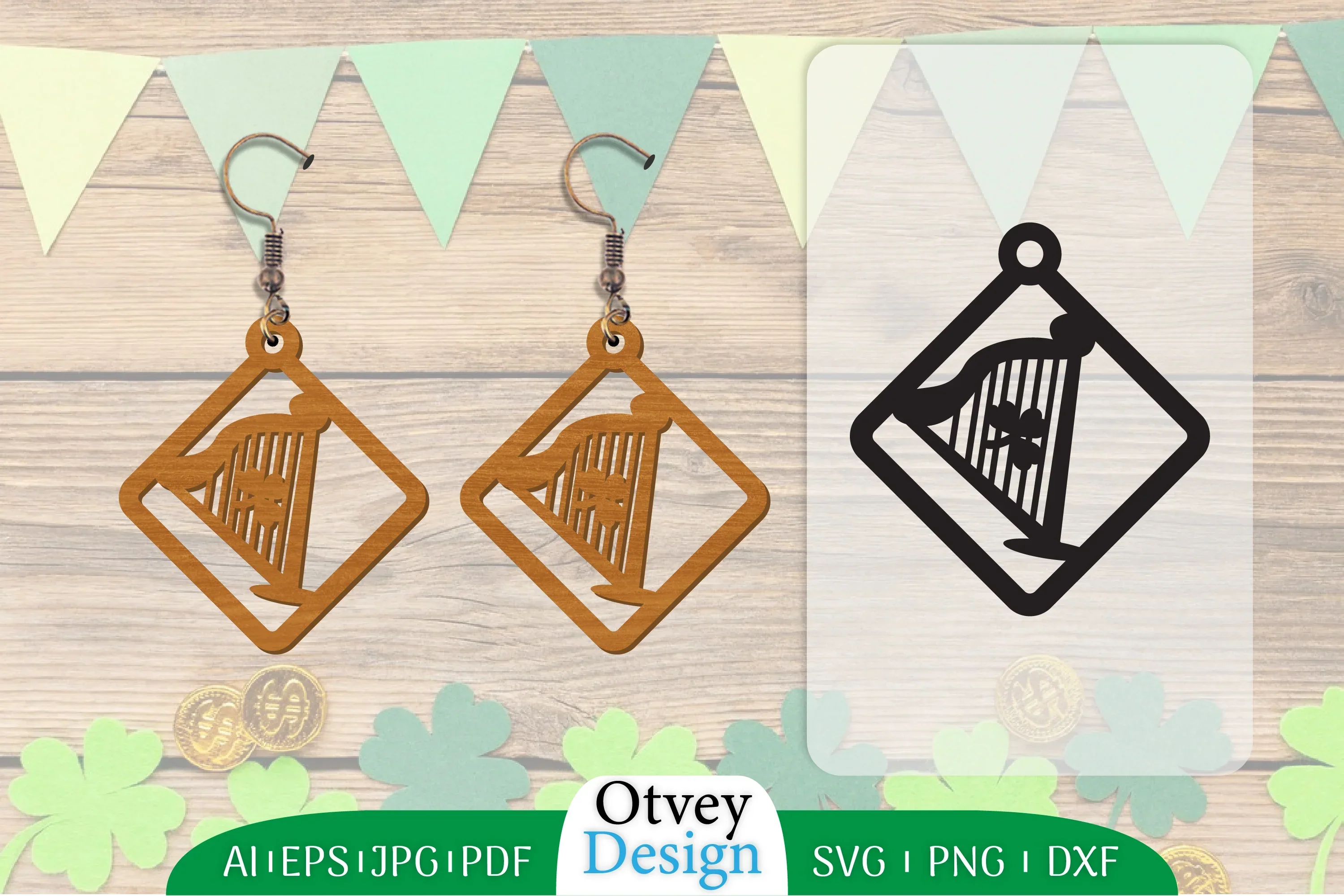 St Patrick's Day Earring Lasercut SVG Bundle