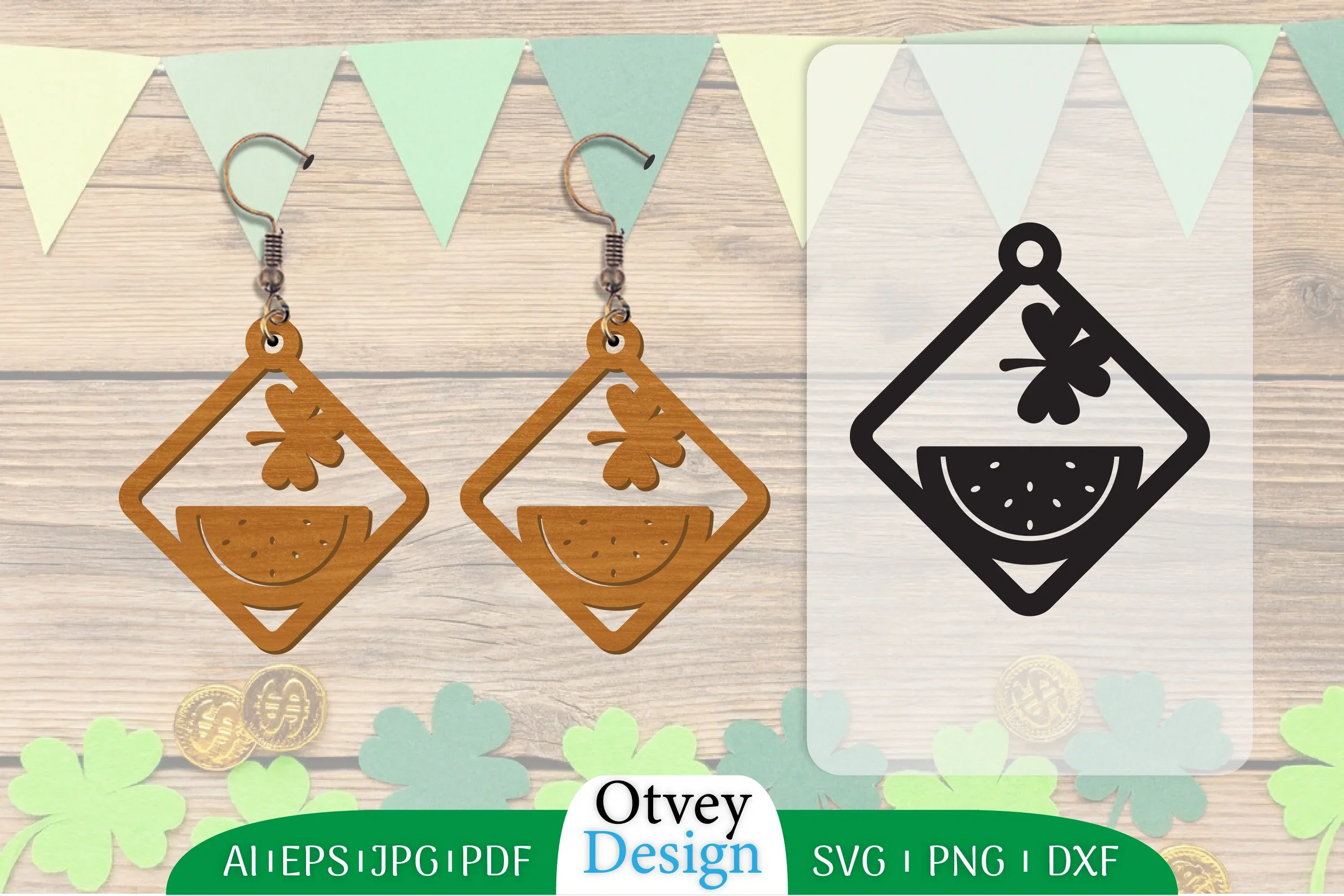 St Patrick's Day Earring Lasercut SVG Bundle