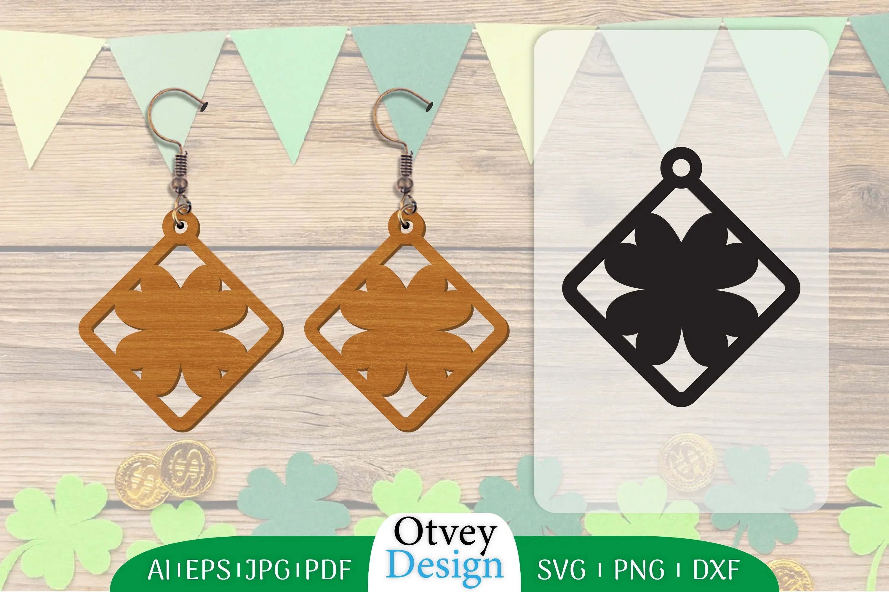 St Patrick's Day Earring Lasercut SVG Bundle