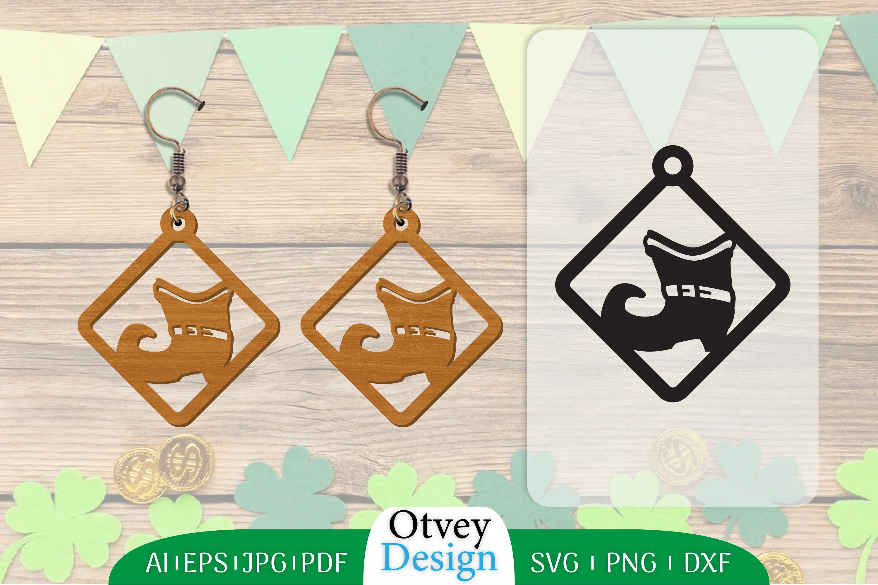 St Patrick's Day Earring Lasercut SVG Bundle