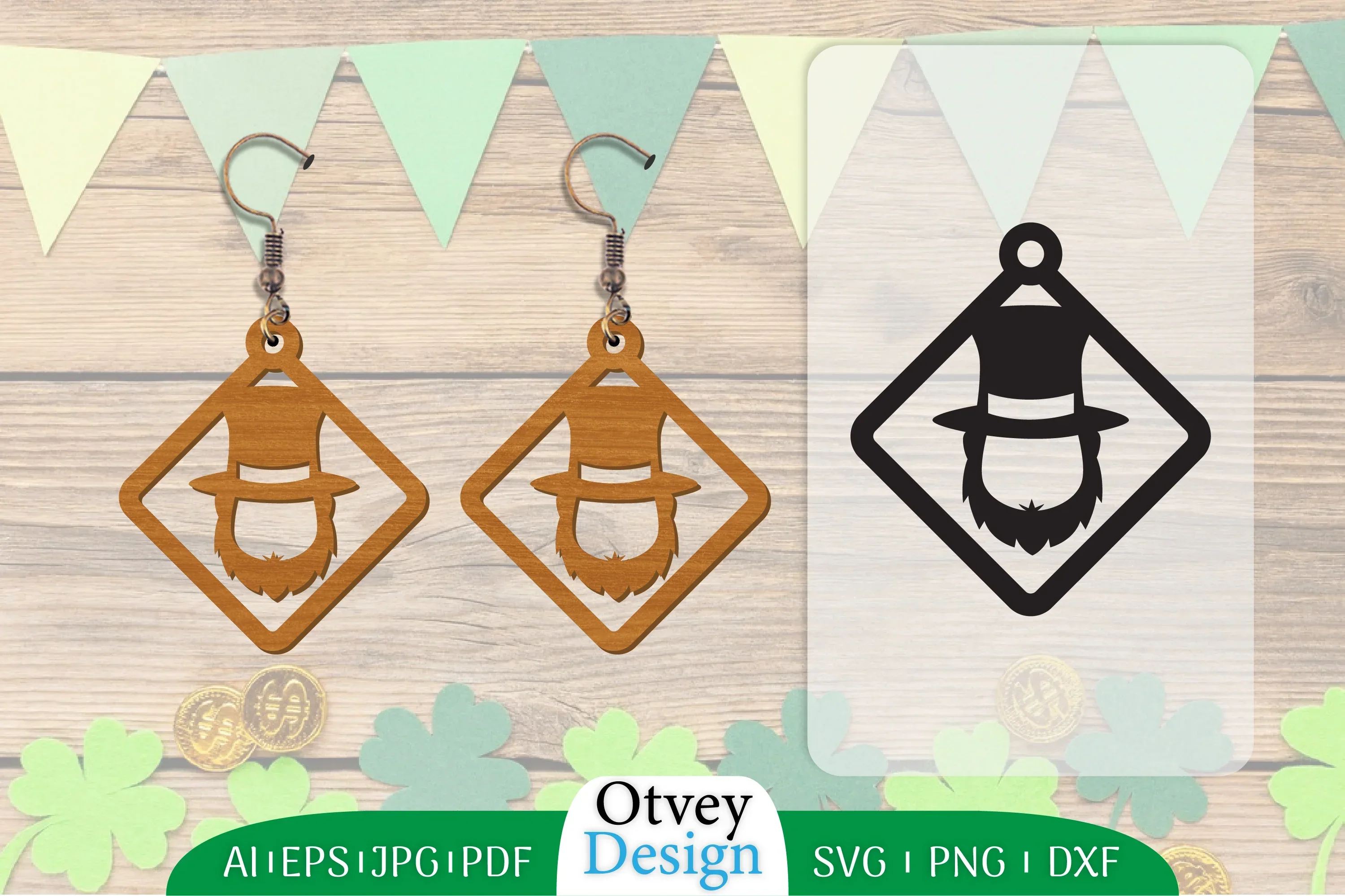 St Patrick's Day Earring Lasercut SVG Bundle