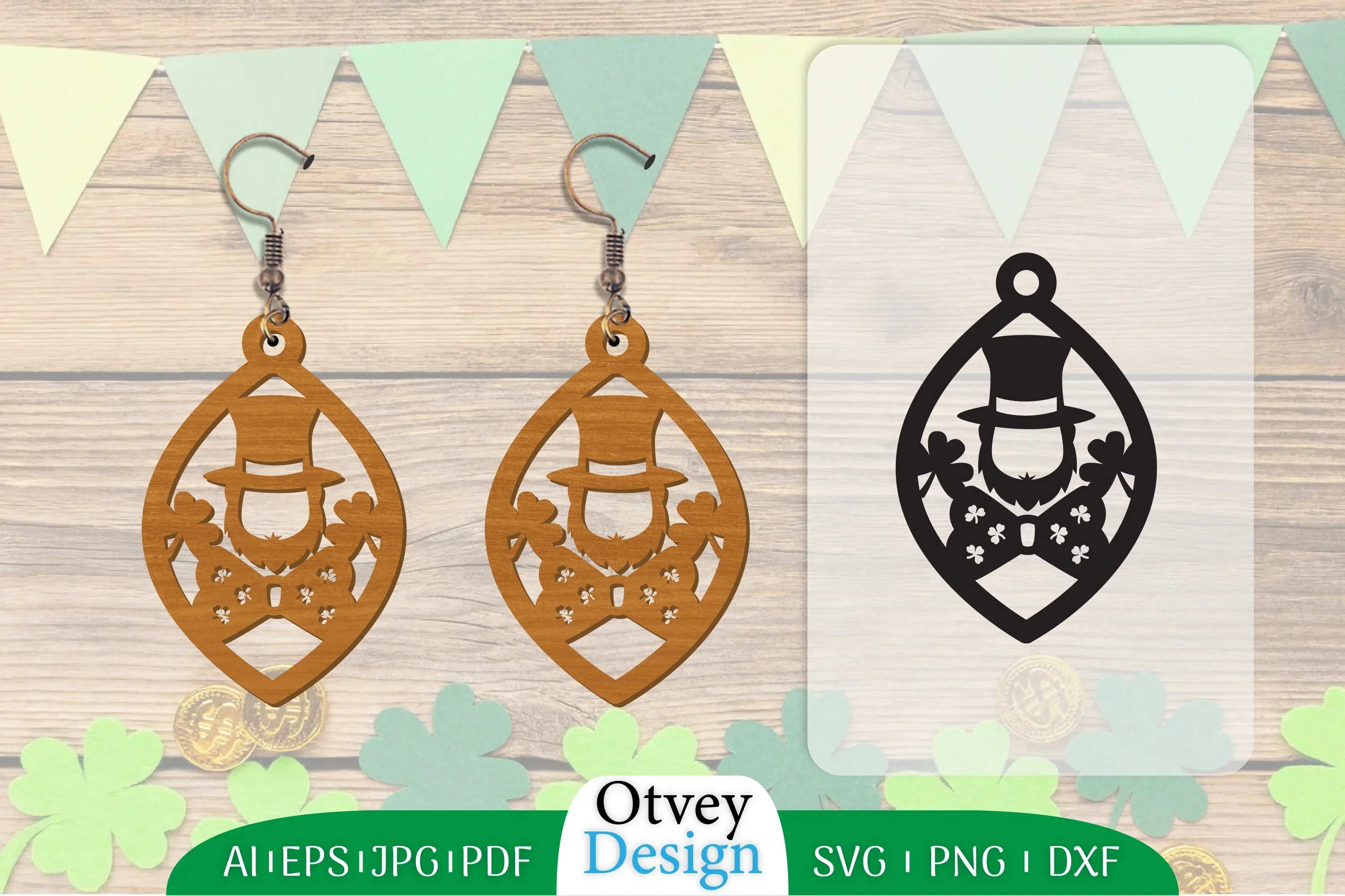 St Patrick's Day Earring Lasercut SVG Bundle