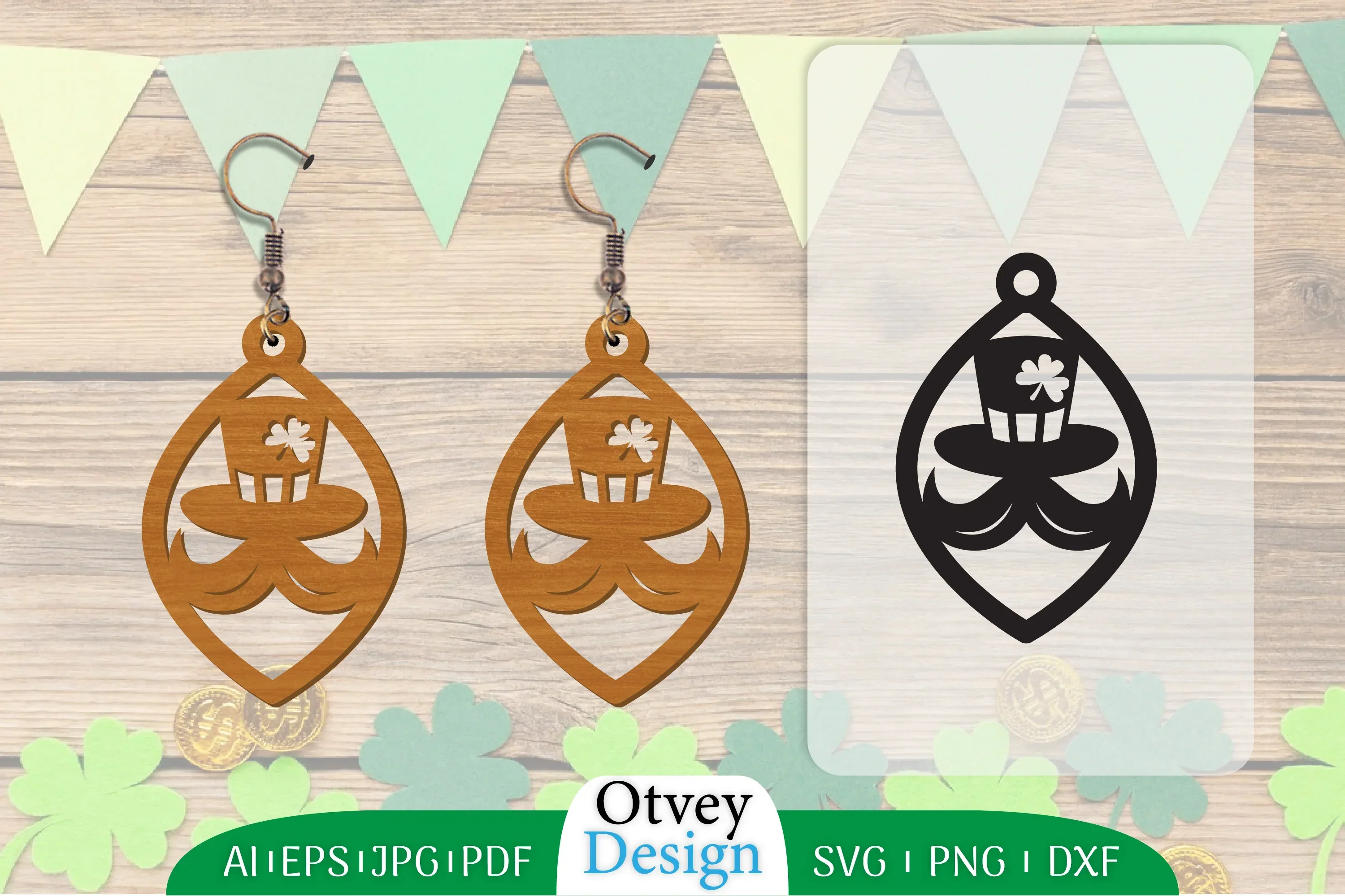 St Patrick's Day Earring Lasercut SVG Bundle