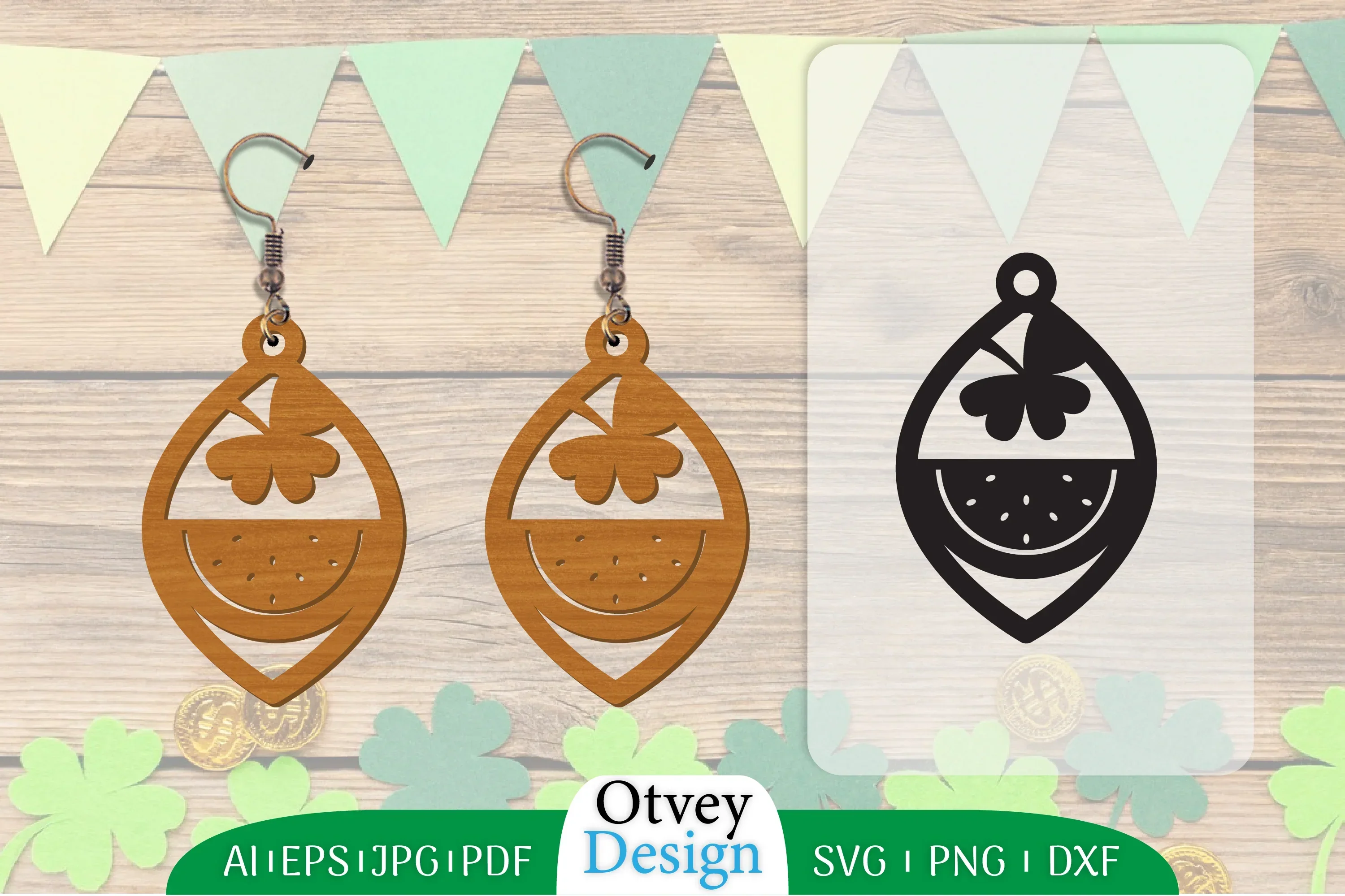St Patrick's Day Earring Lasercut SVG Bundle