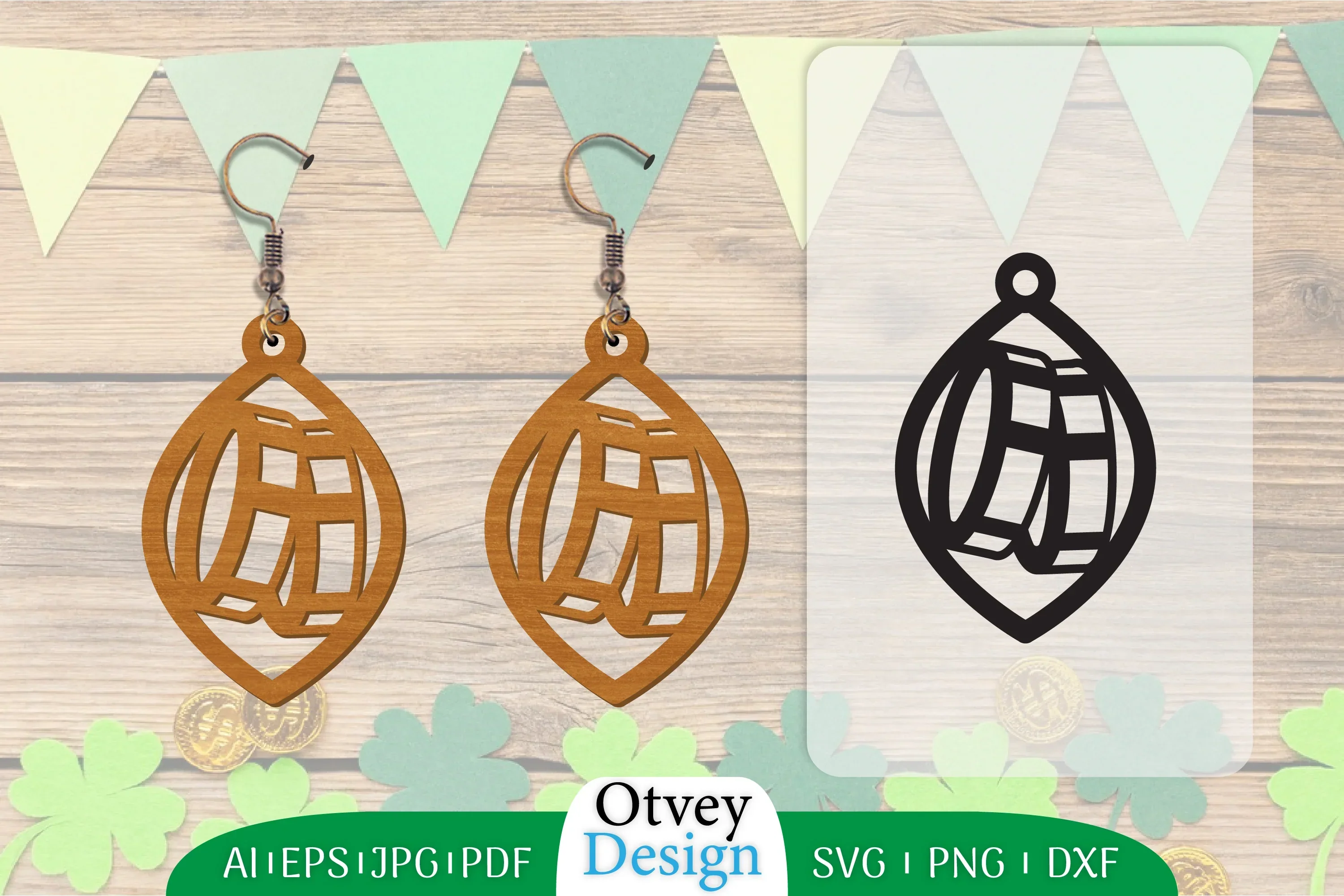 St Patrick's Day Earring Lasercut SVG Bundle