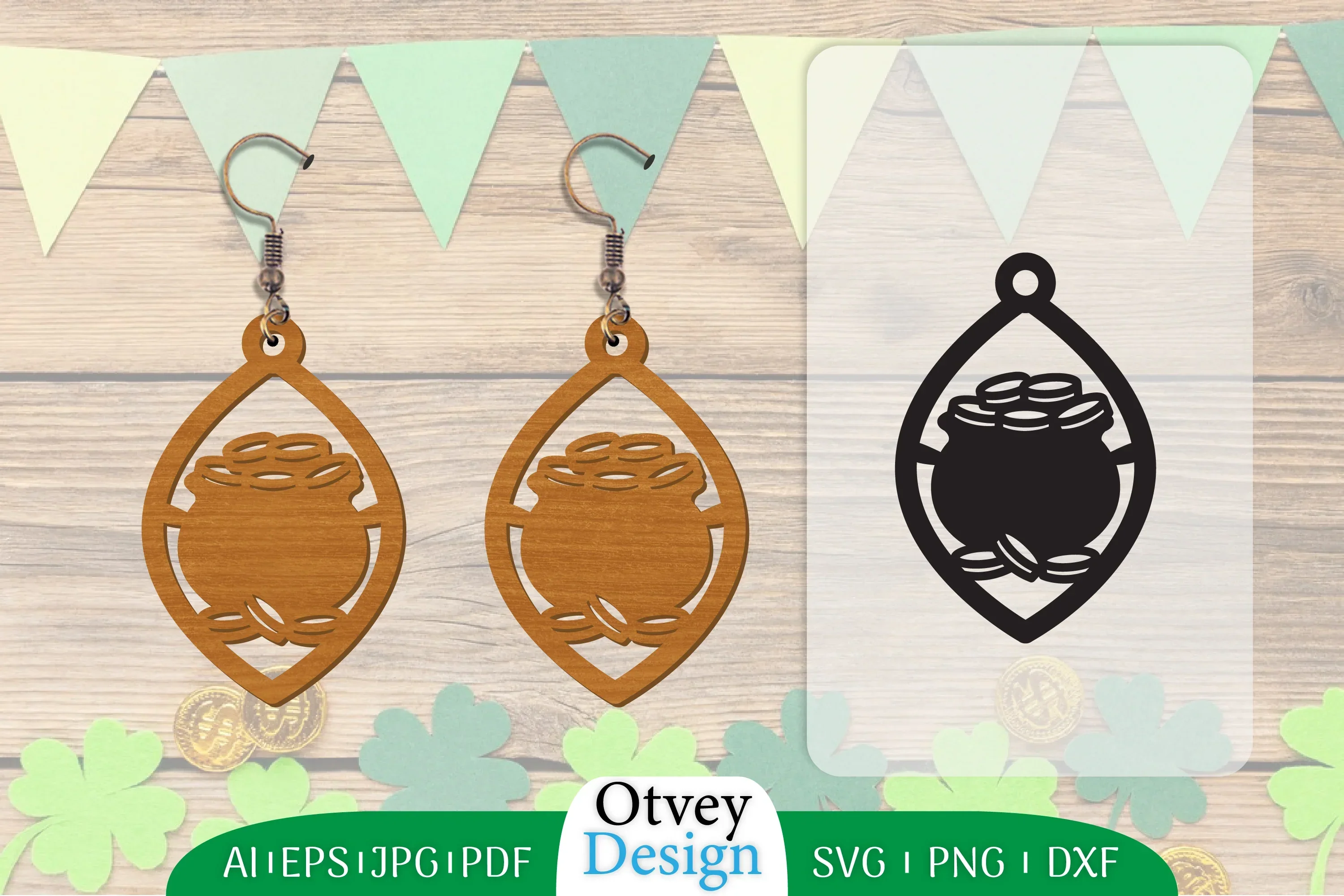 St Patrick's Day Earring Lasercut SVG Bundle