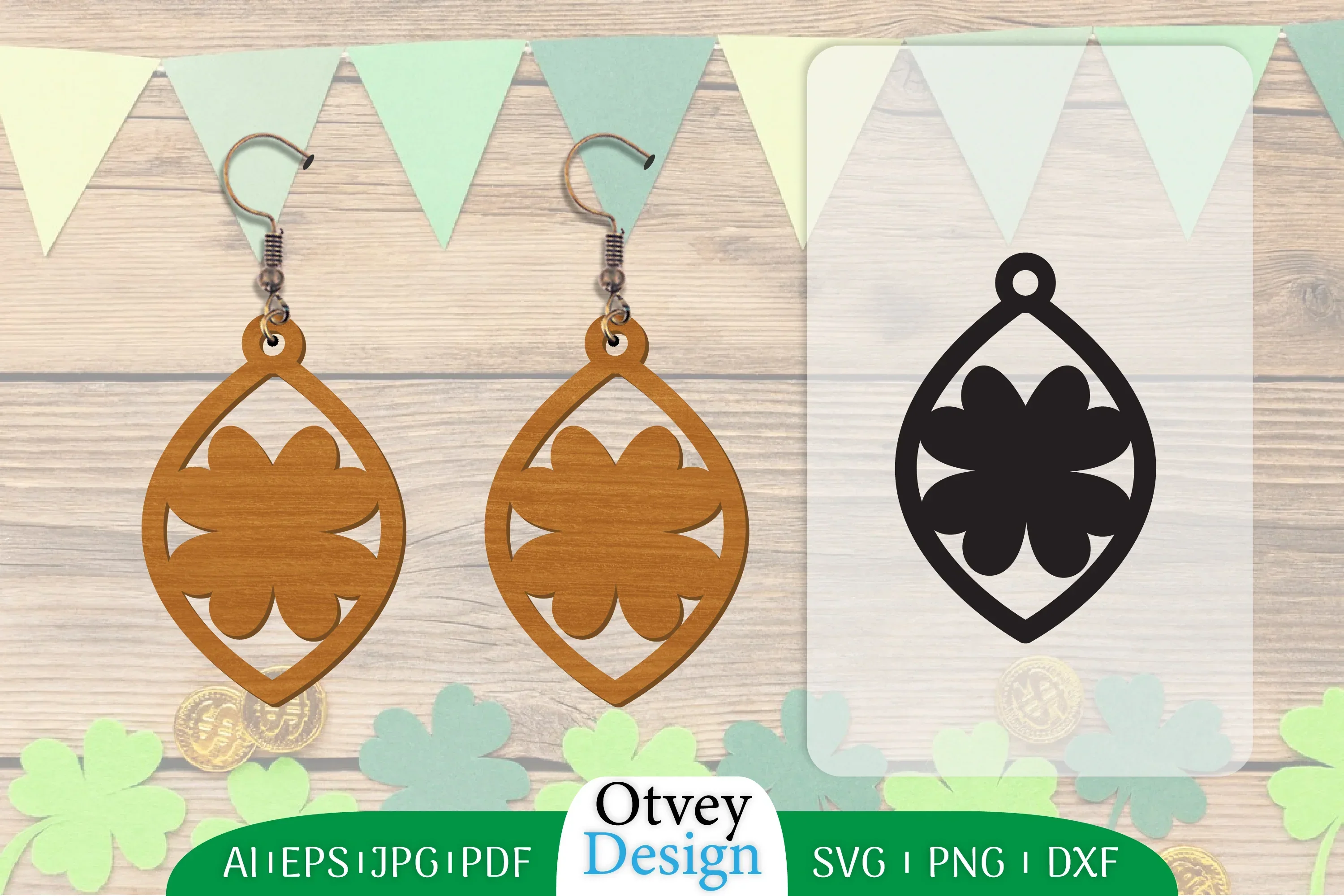 St Patrick's Day Earring Lasercut SVG Bundle