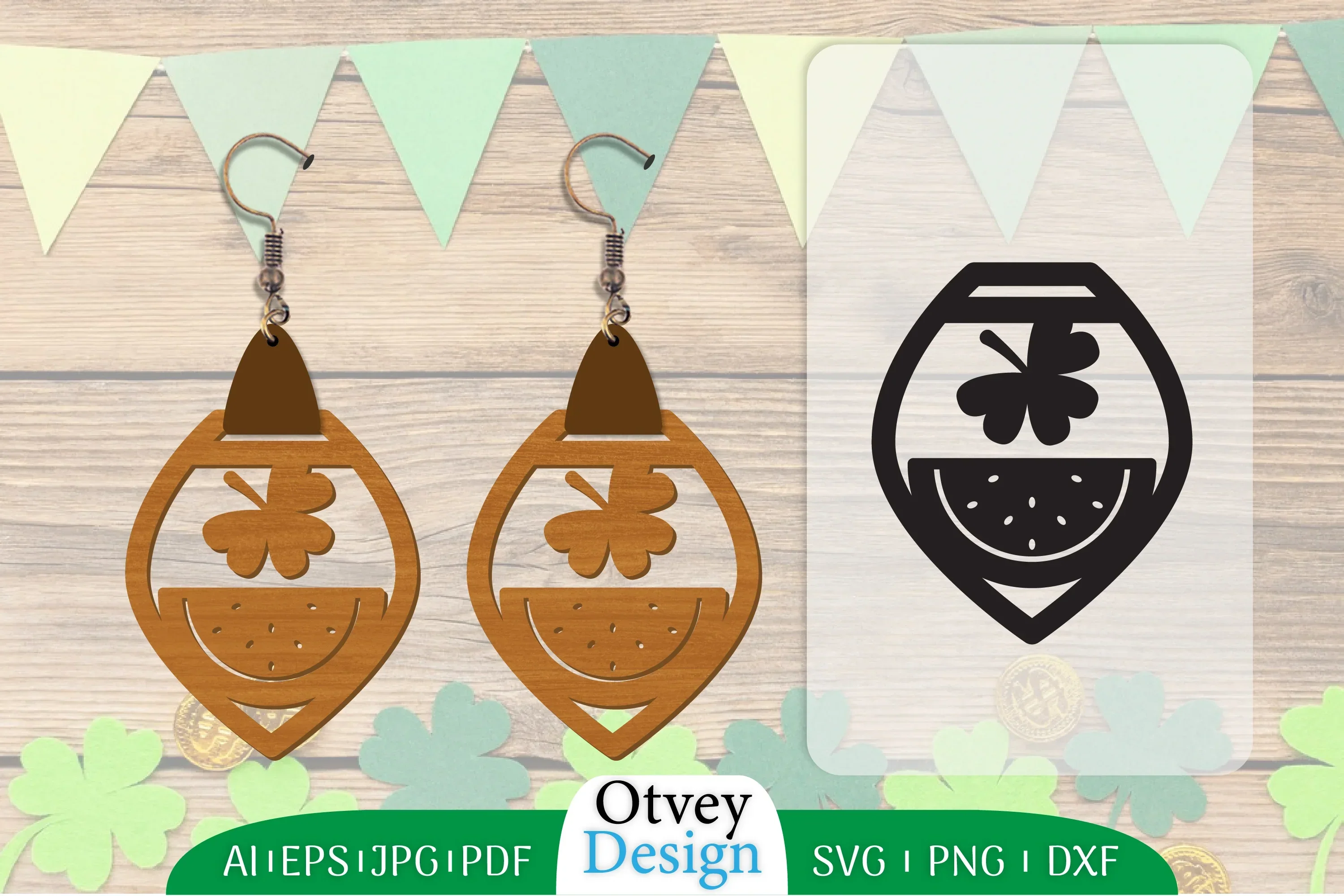 St Patrick's Day Earring Lasercut SVG Bundle