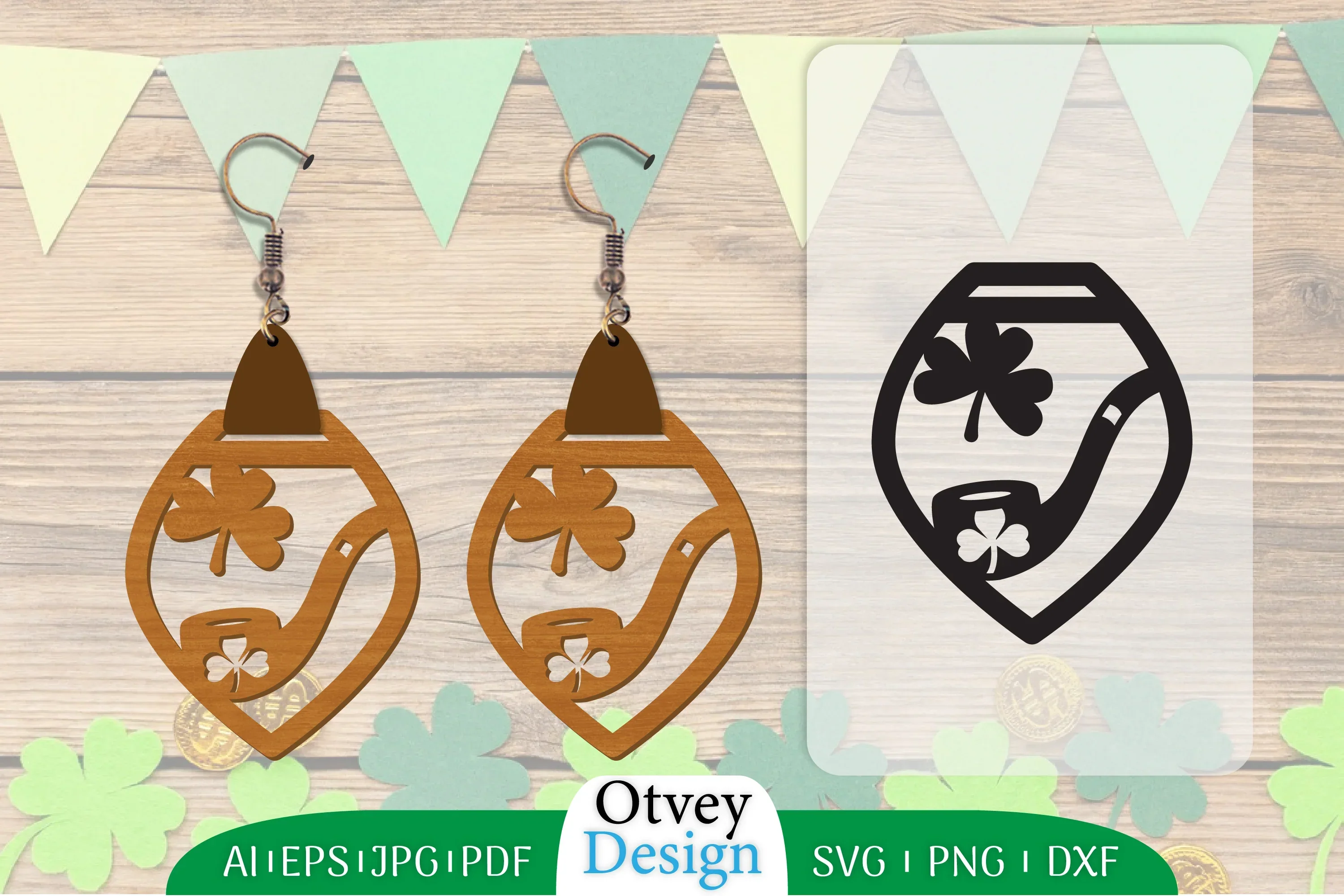 St Patrick's Day Earring Lasercut SVG Bundle