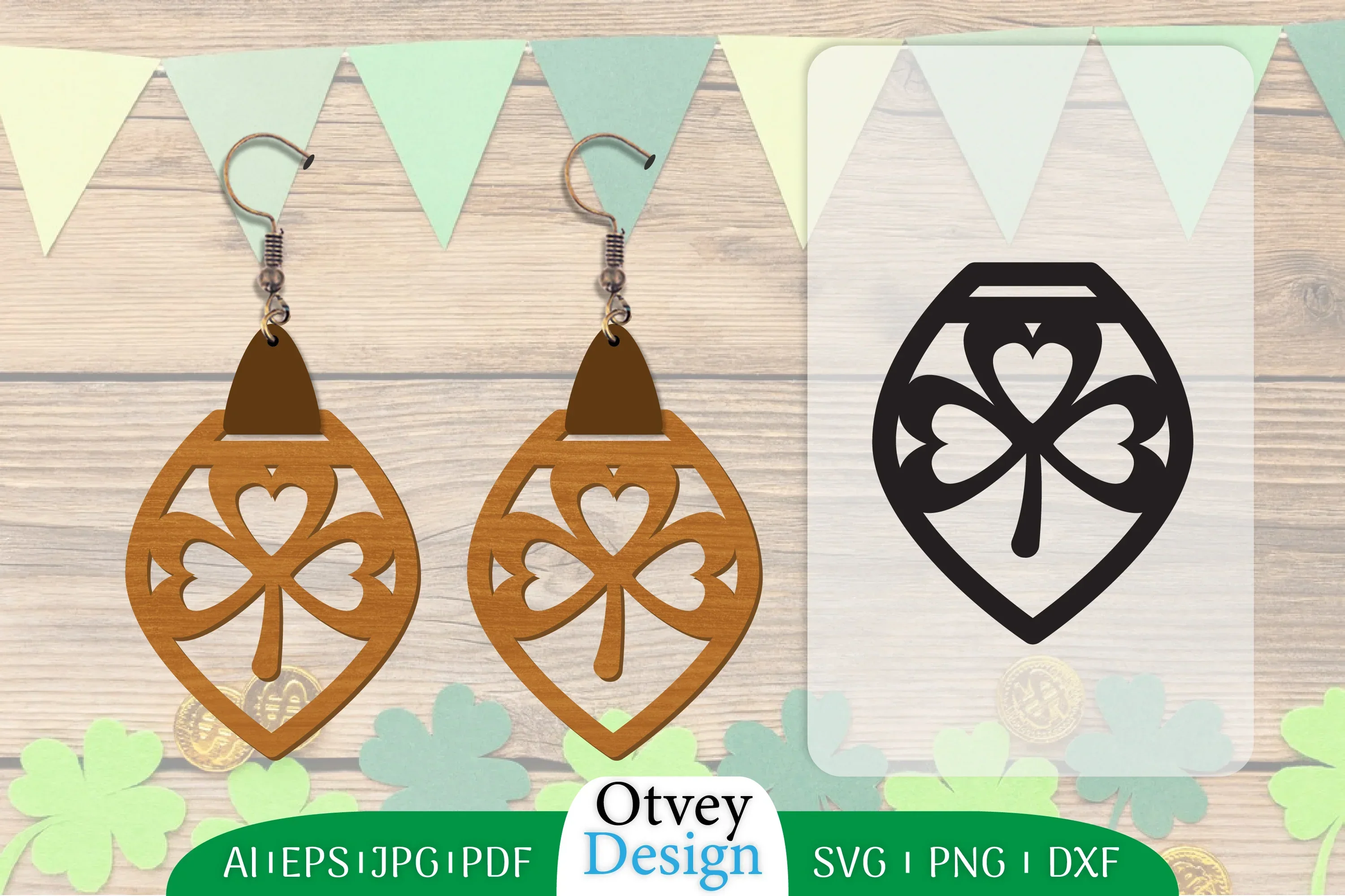 St Patrick's Day Earring Lasercut SVG Bundle