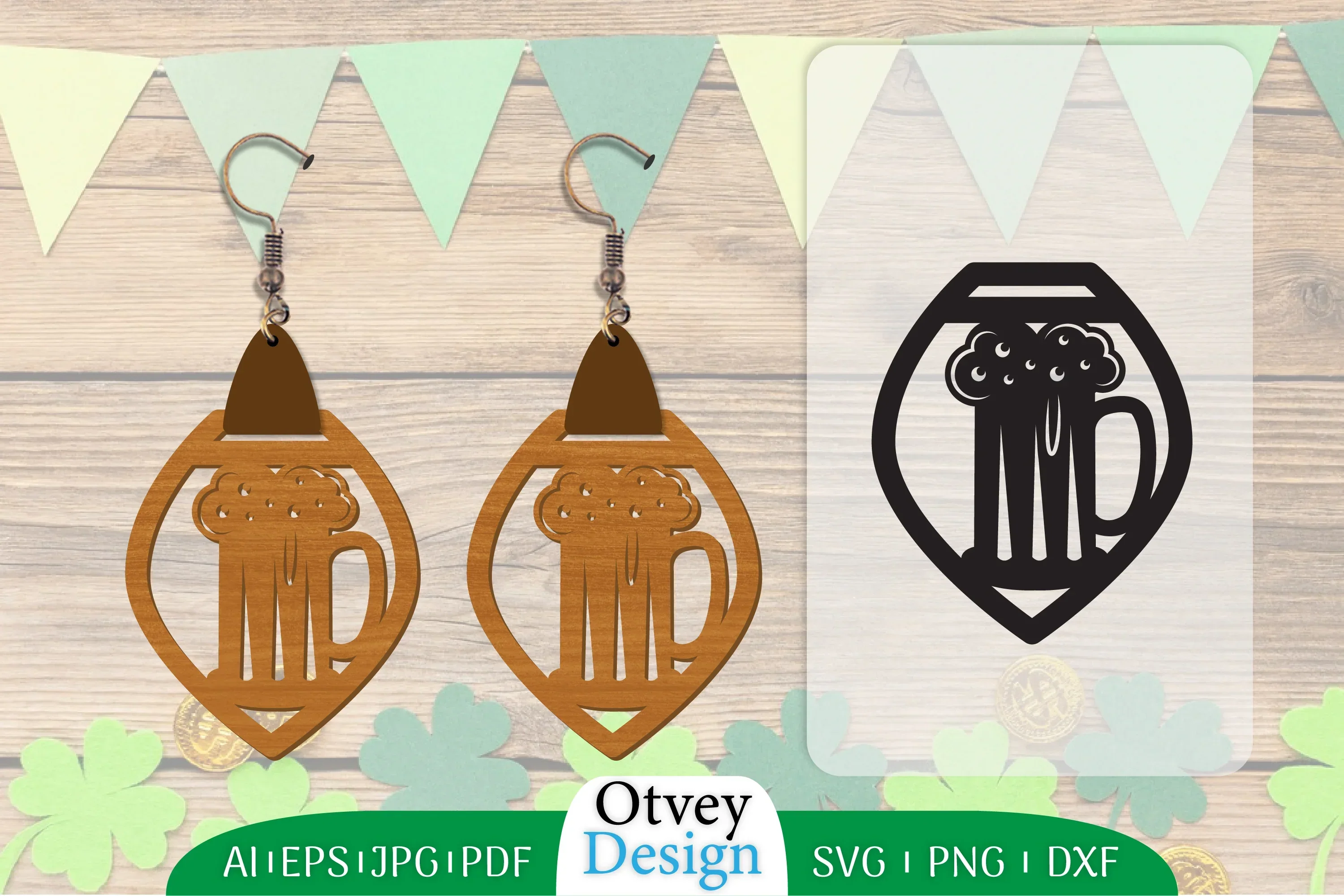 St Patrick's Day Earring Lasercut SVG Bundle