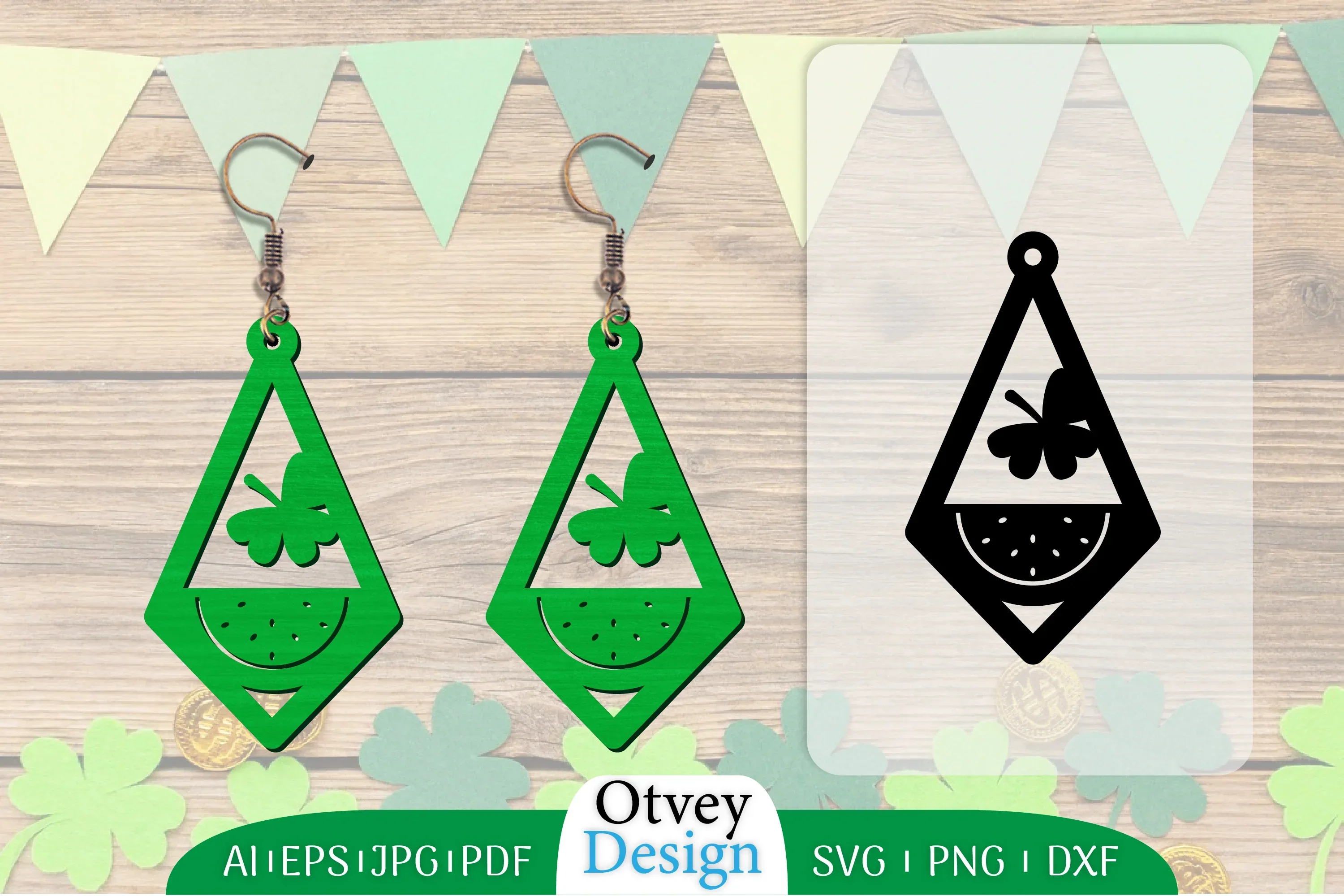 St Patrick's Day Earring Lasercut SVG Bundle