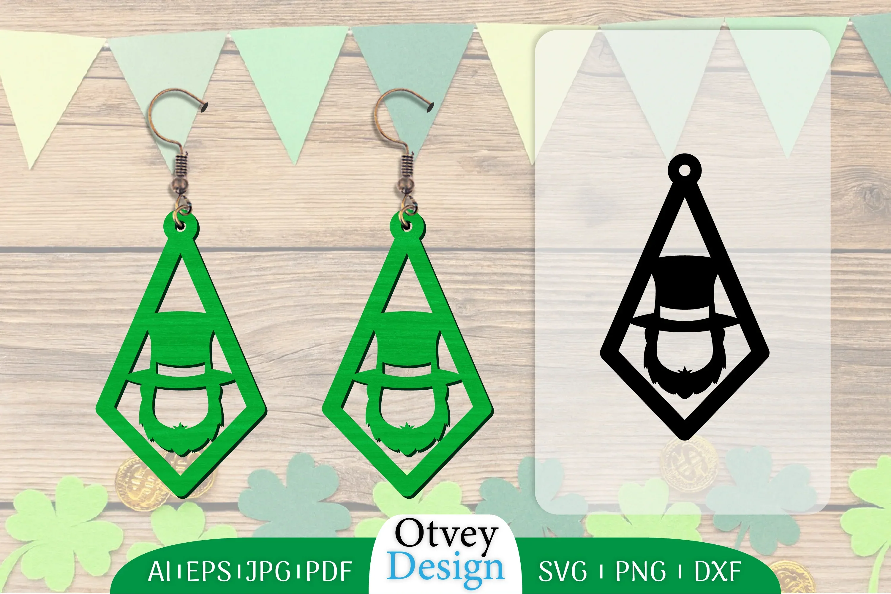 St Patrick's Day Earring Lasercut SVG Bundle