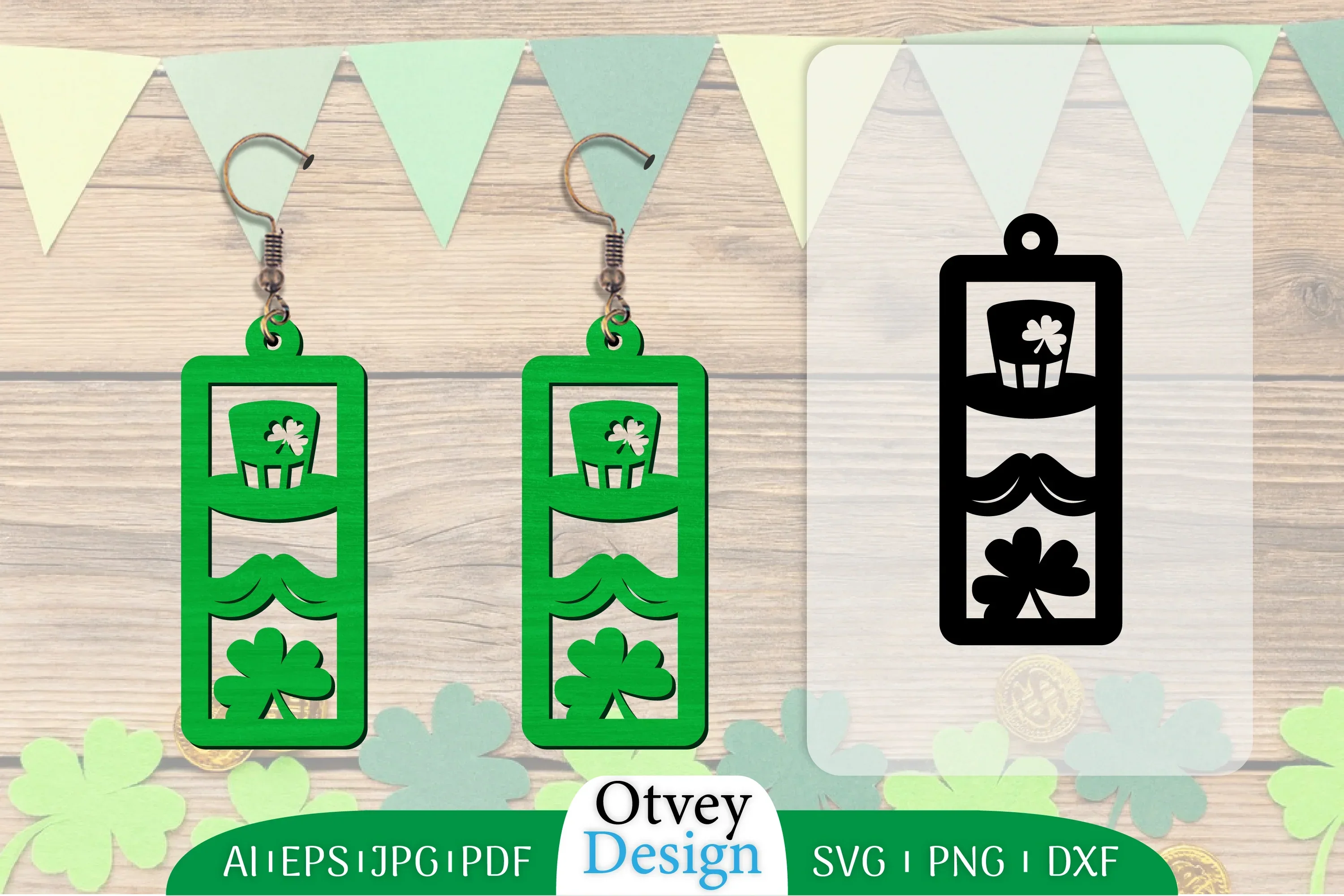 St Patrick's Day Earring Lasercut SVG Bundle