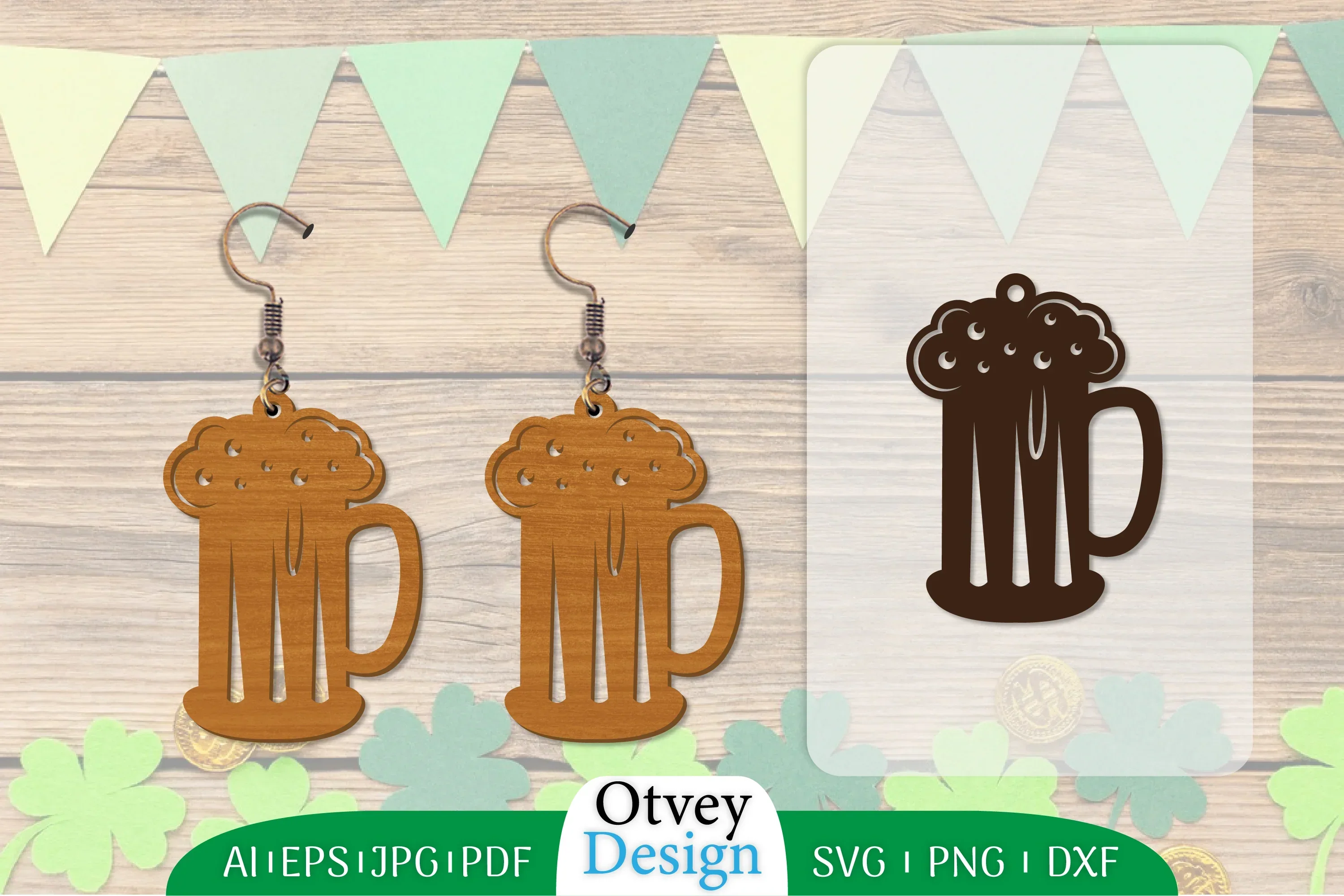 St Patrick's Day Earring Lasercut SVG Bundle