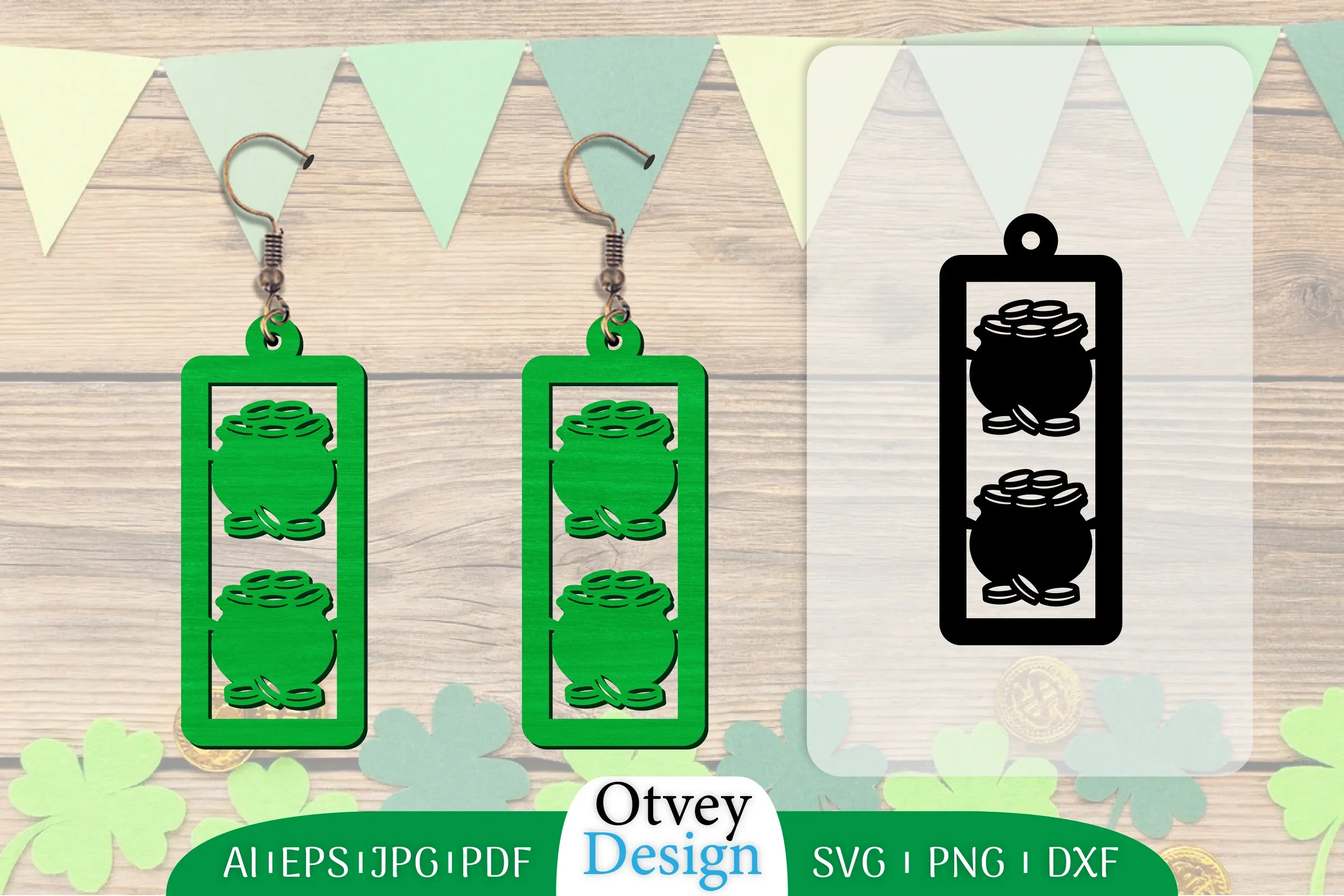 St Patrick's Day Earring Lasercut SVG Bundle