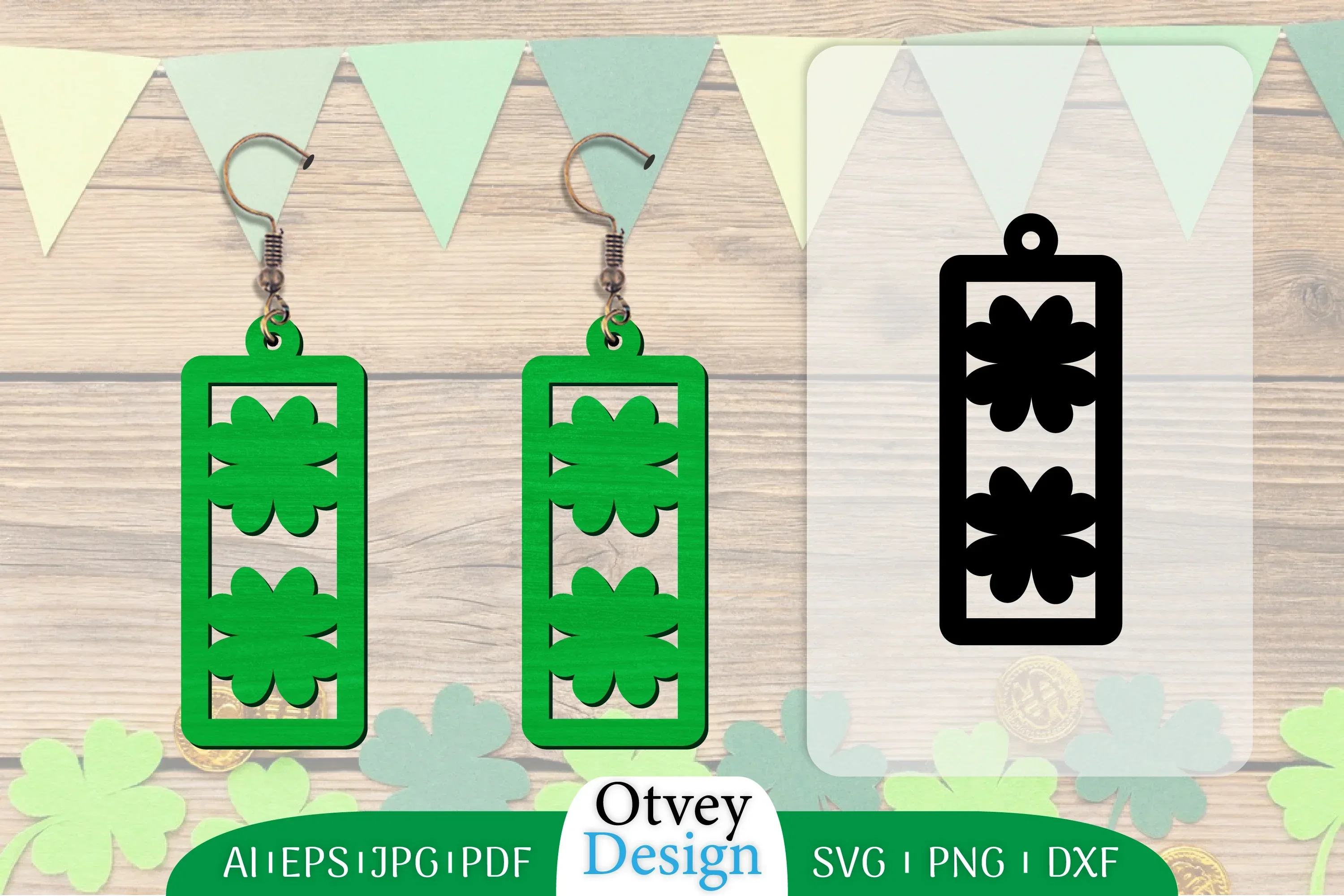 St Patrick's Day Earring Lasercut SVG Bundle