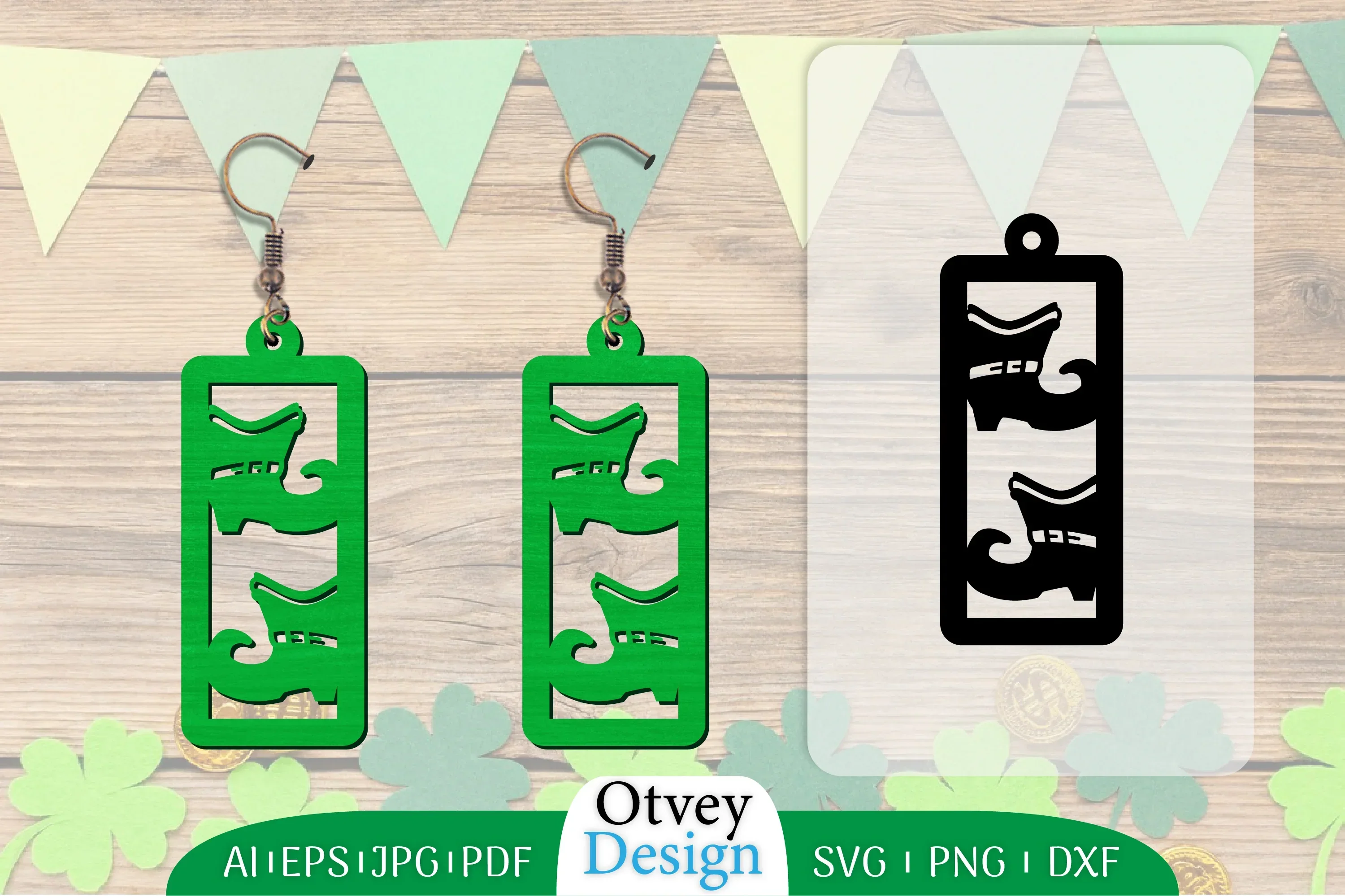 St Patrick's Day Earring Lasercut SVG Bundle