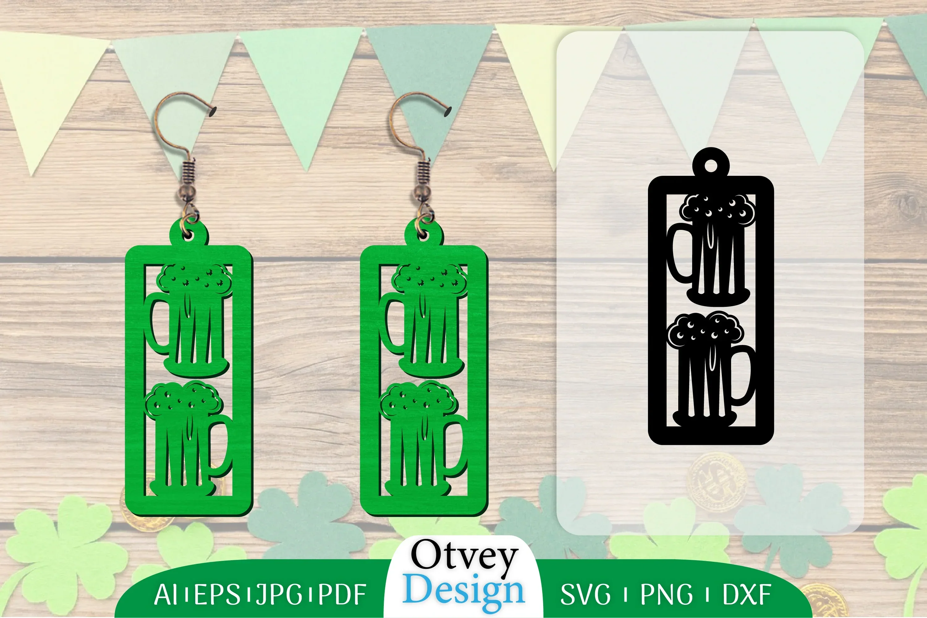 St Patrick's Day Earring Lasercut SVG Bundle